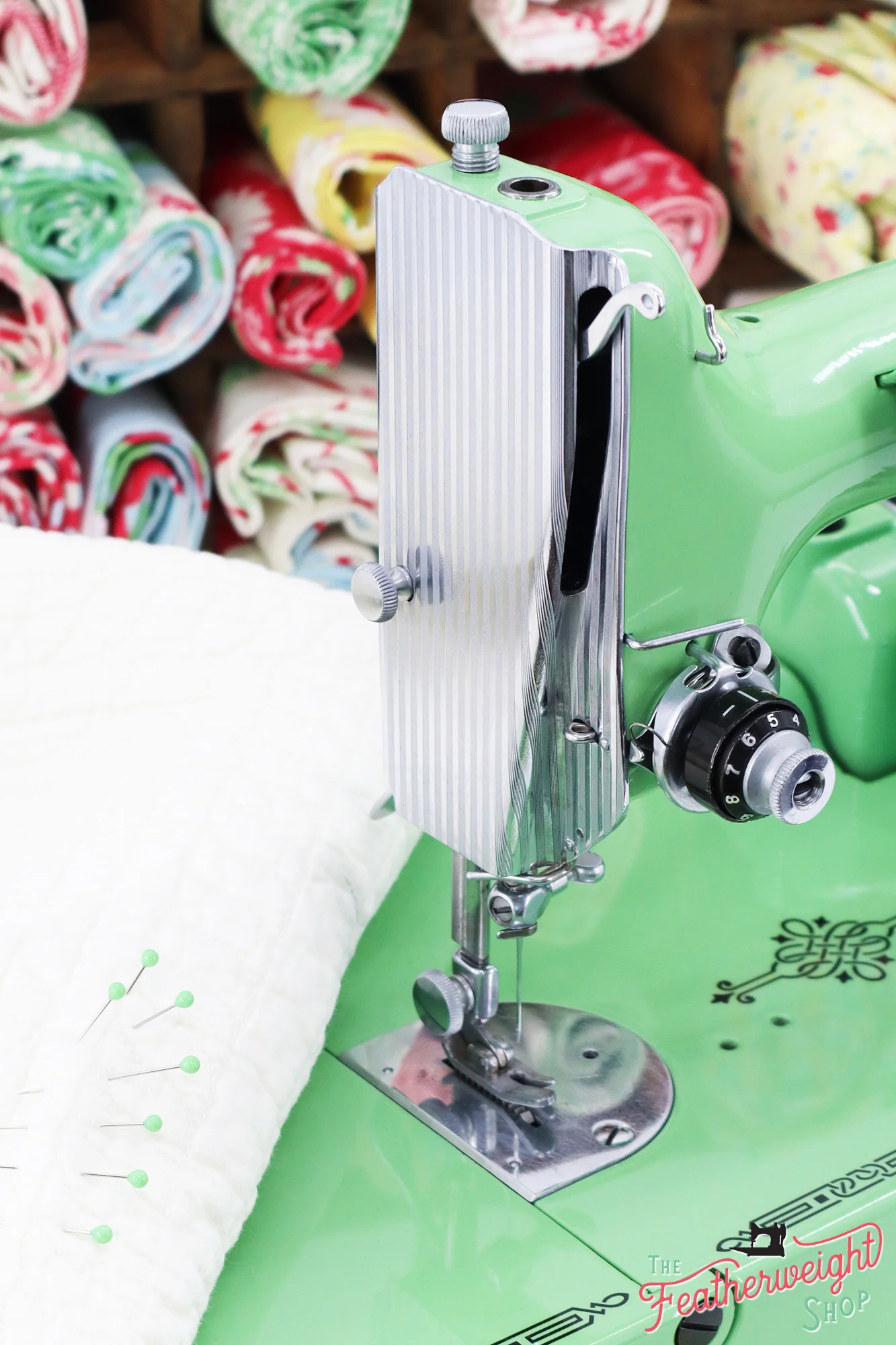 Singer Featherweight 221 Sewing machine, AH665*** - Fully Restored in Art Deco Green - Image 13