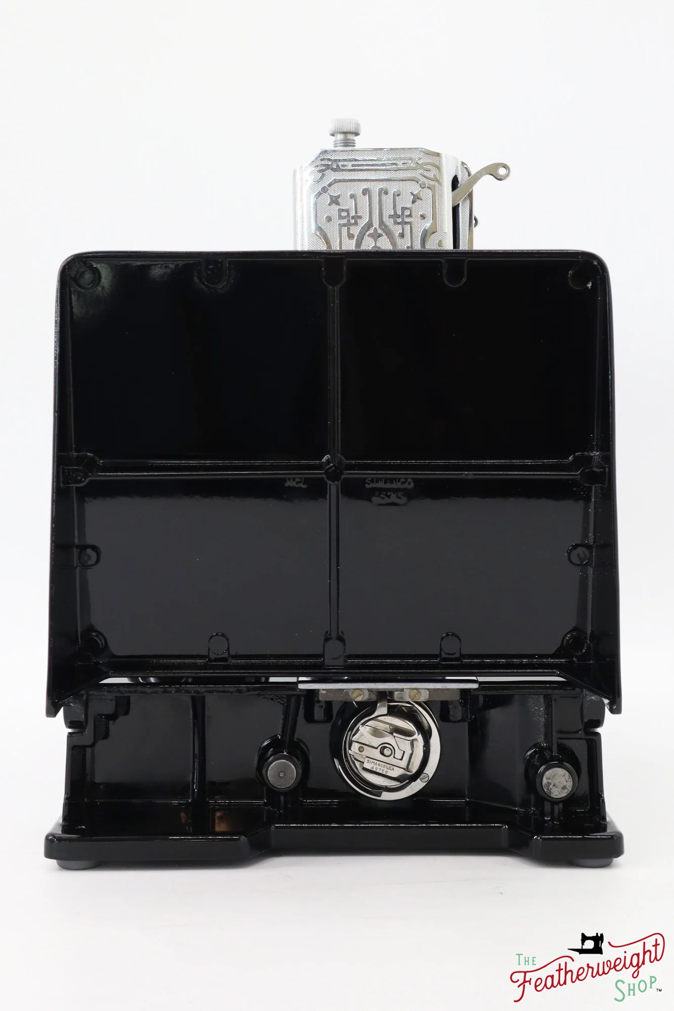 Singer Featherweight 221 Sewing Machine AJ010***, RARE M.R. Decal - Fully Restored in Gloss Black - Image 11