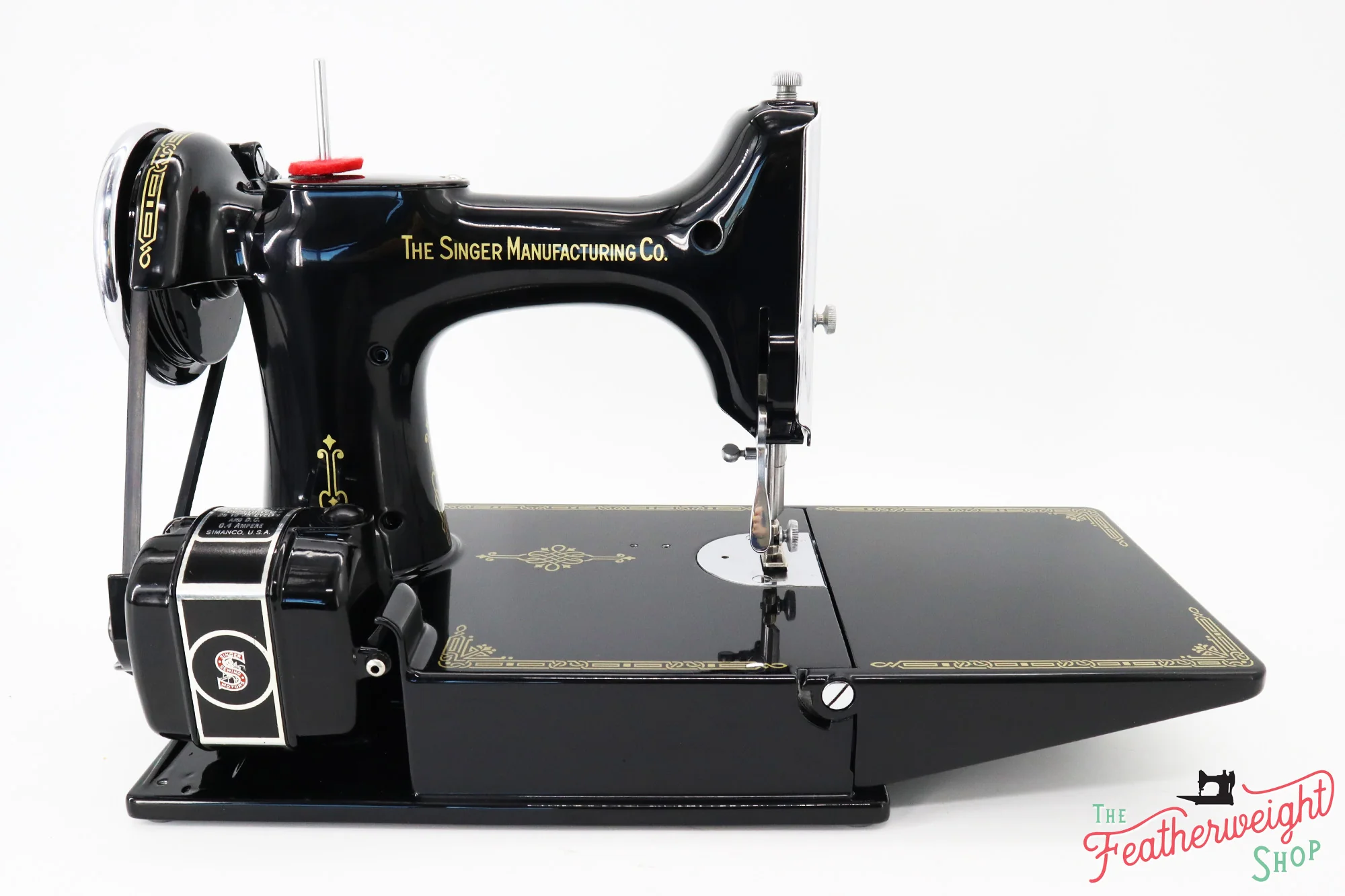 Singer Featherweight 221 Sewing machine, "First-Run" 1933 AD5430** - Fully Restored in Gloss Black - Image 6
