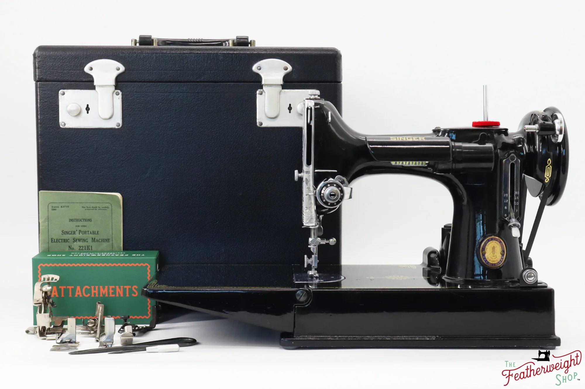 Singer Featherweight 221K Centennial, EH001***, RARE Great Britain Decal - Image 2