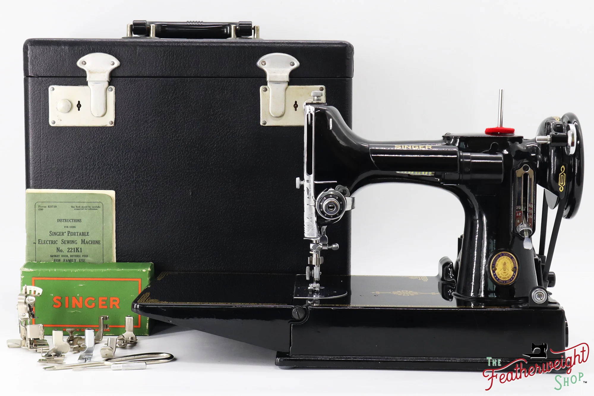 Singer Featherweight 221K Centennial, EG310***, RARE Great Britain Decal - Image 2