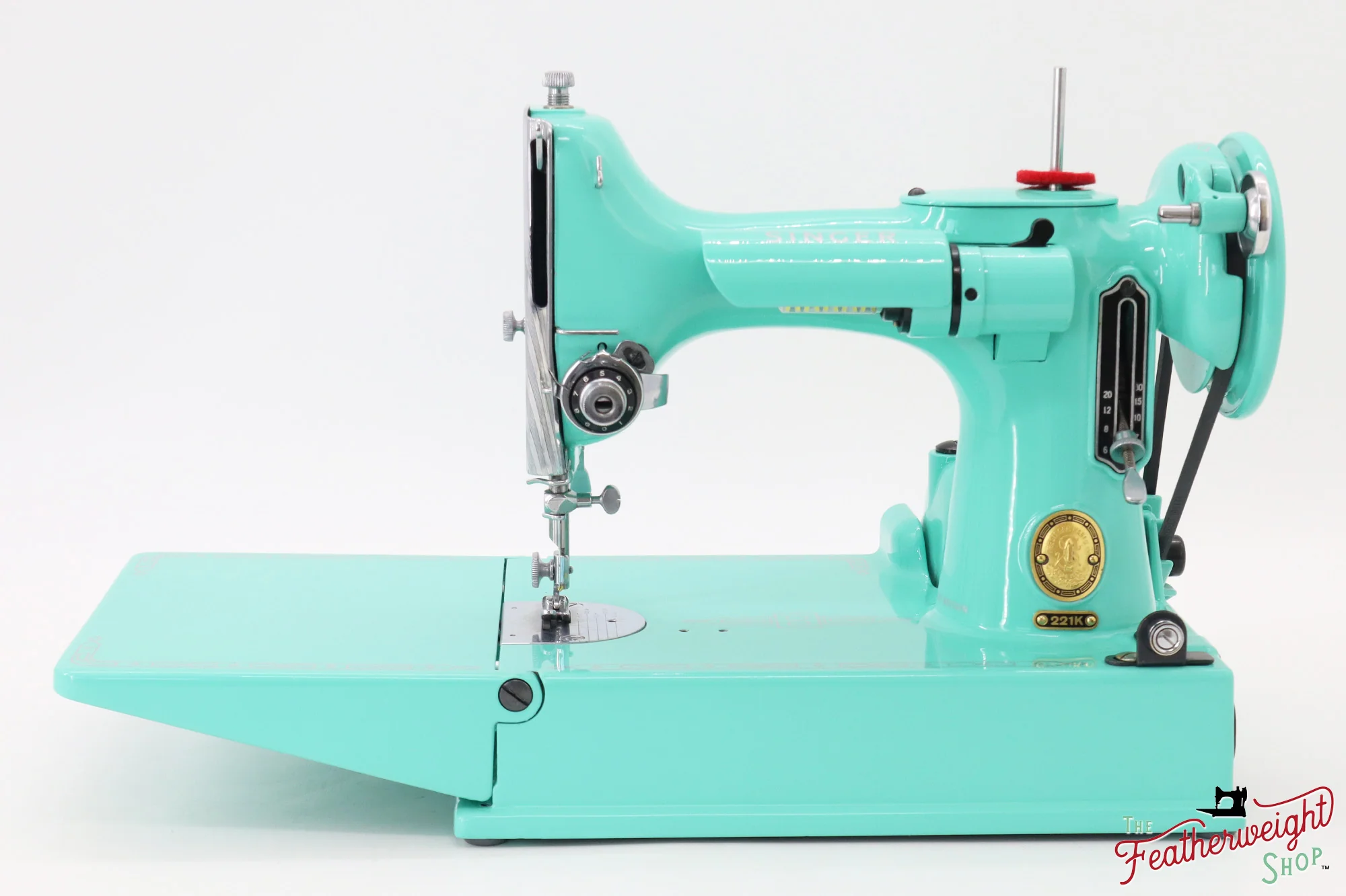 Singer Featherweight 221K, EK203*** - Fully Restored in Caribbean Sea Glass - Image 5