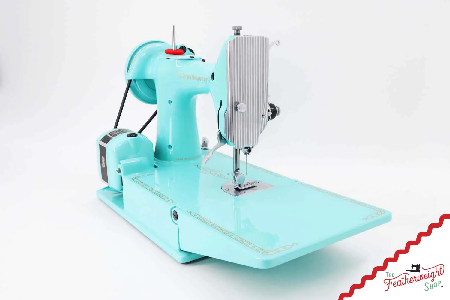 Singer Featherweight 221K, Red 'S', ES1719** - Fully Restored in Tiffany Blue - Image 5