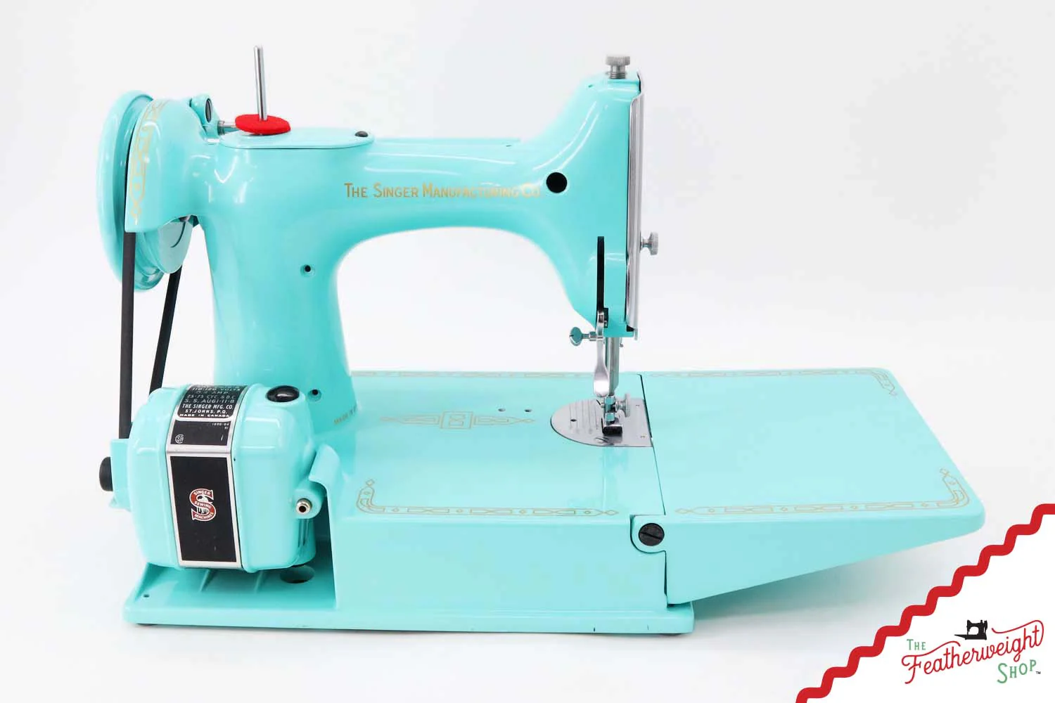 Singer Featherweight 221K, Red 'S', ES1719** - Fully Restored in Tiffany Blue - Image 6