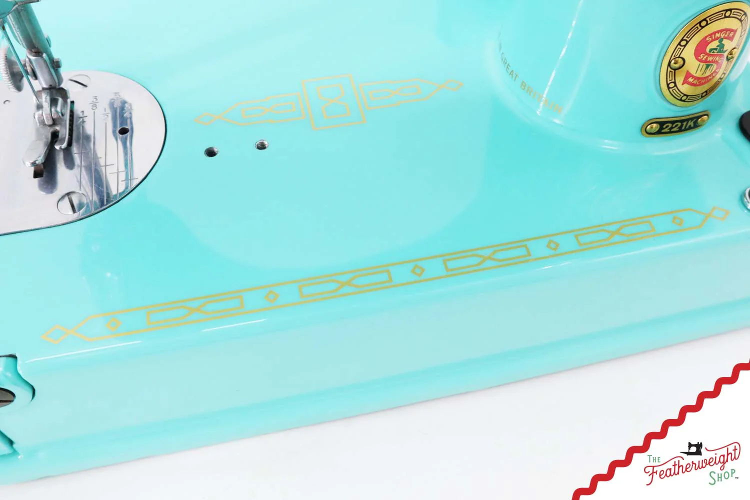 Singer Featherweight 221K, Red 'S', ES1719** - Fully Restored in Tiffany Blue - Image 8