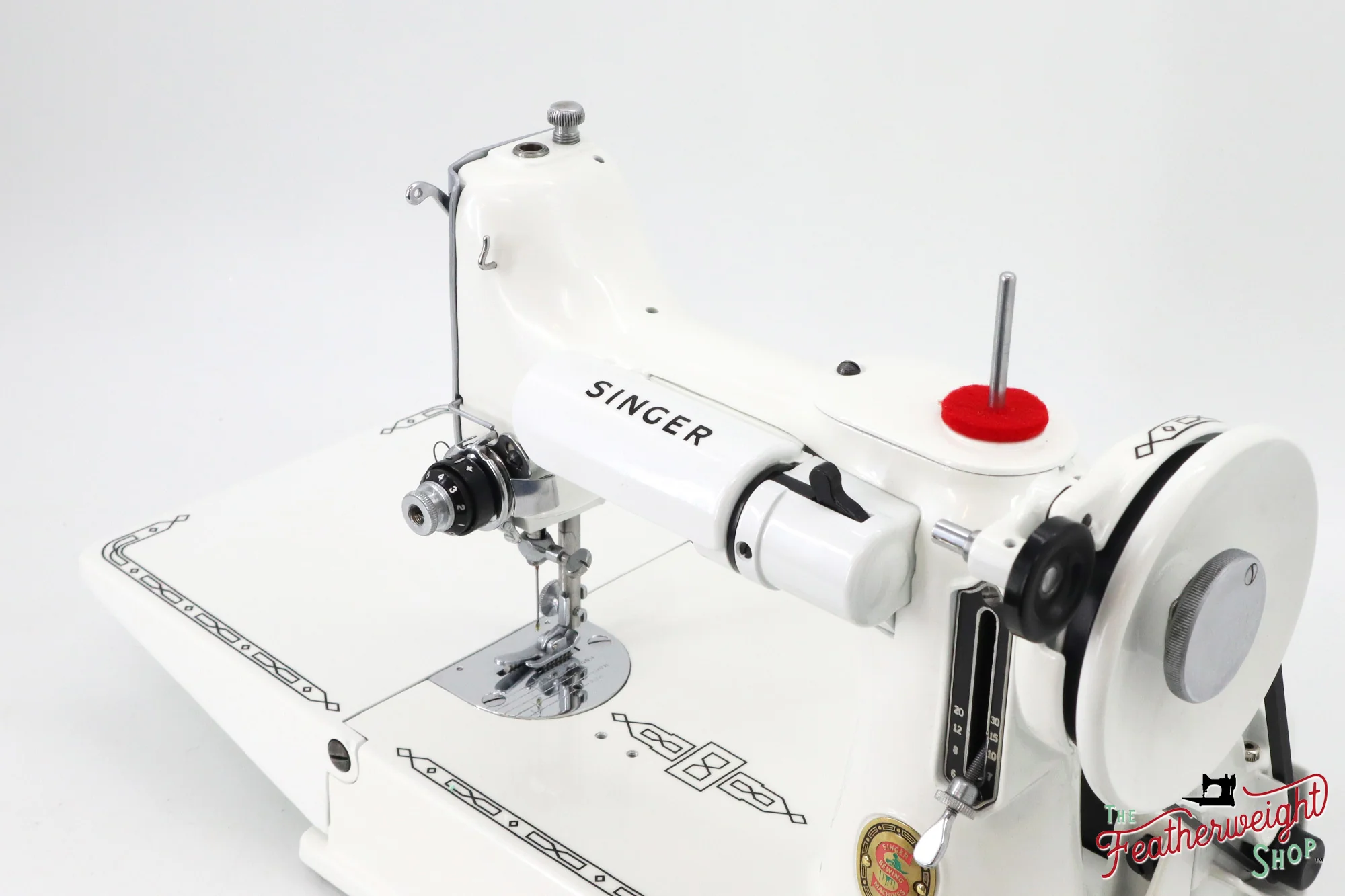Singer Featherweight 221K, Red 'S', ES2448** - Fully Restored in White - Image 13