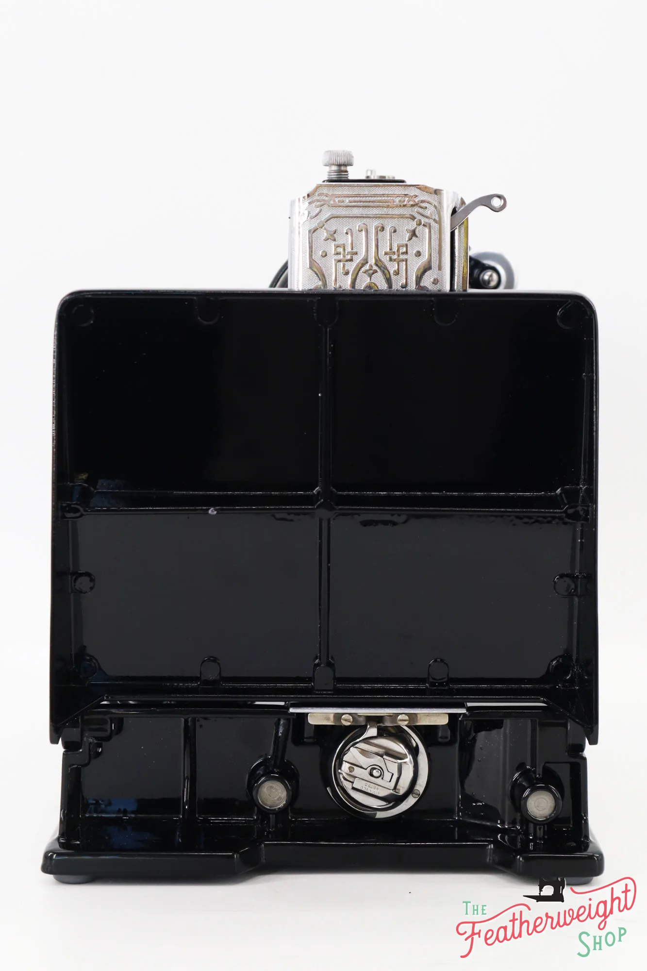 Singer Featherweight 221K Sewing Machine EF564***, RARE Great Britain Decal - Fully Restored in Gloss Black - Image 12