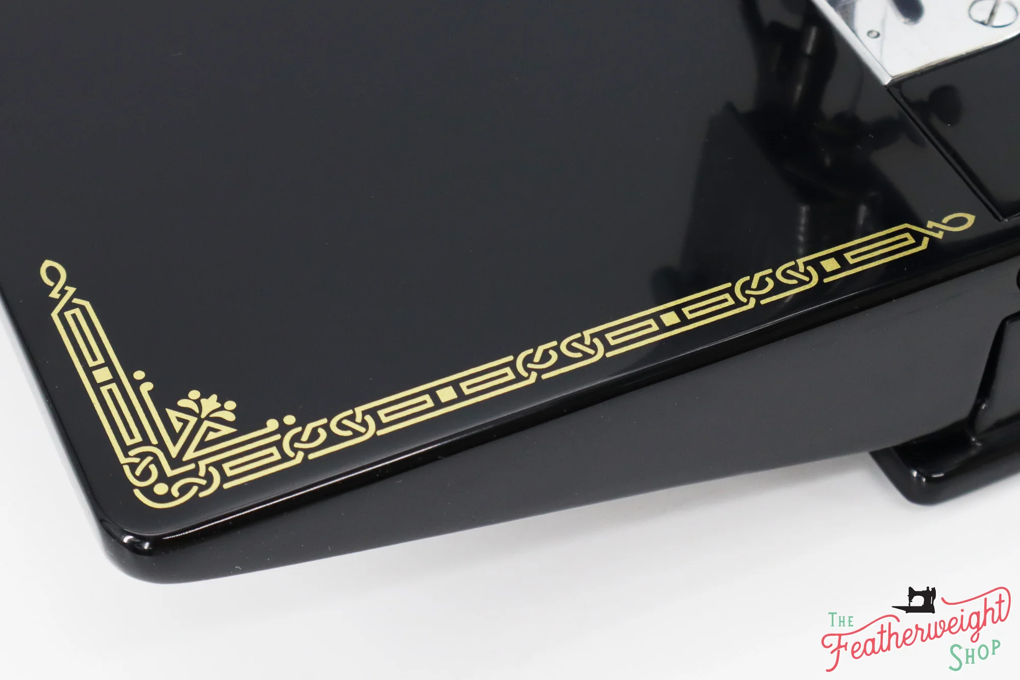 Singer Featherweight 221K Sewing Machine EF564***, RARE Great Britain Decal - Fully Restored in Gloss Black - Image 14