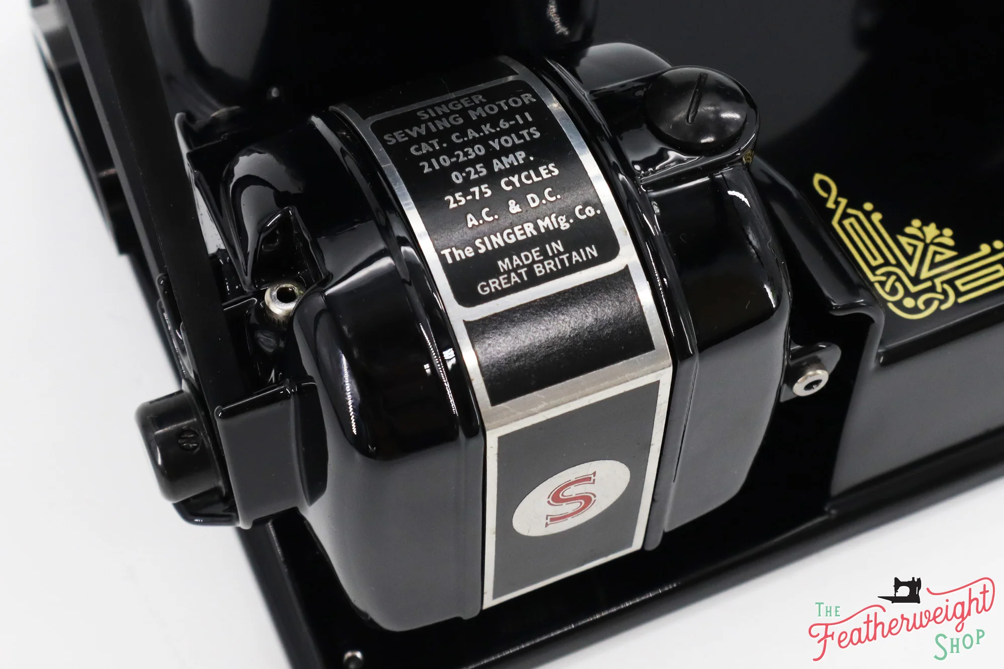 Singer Featherweight 221K Sewing Machine EF564***, RARE Great Britain Decal - Fully Restored in Gloss Black - Image 20