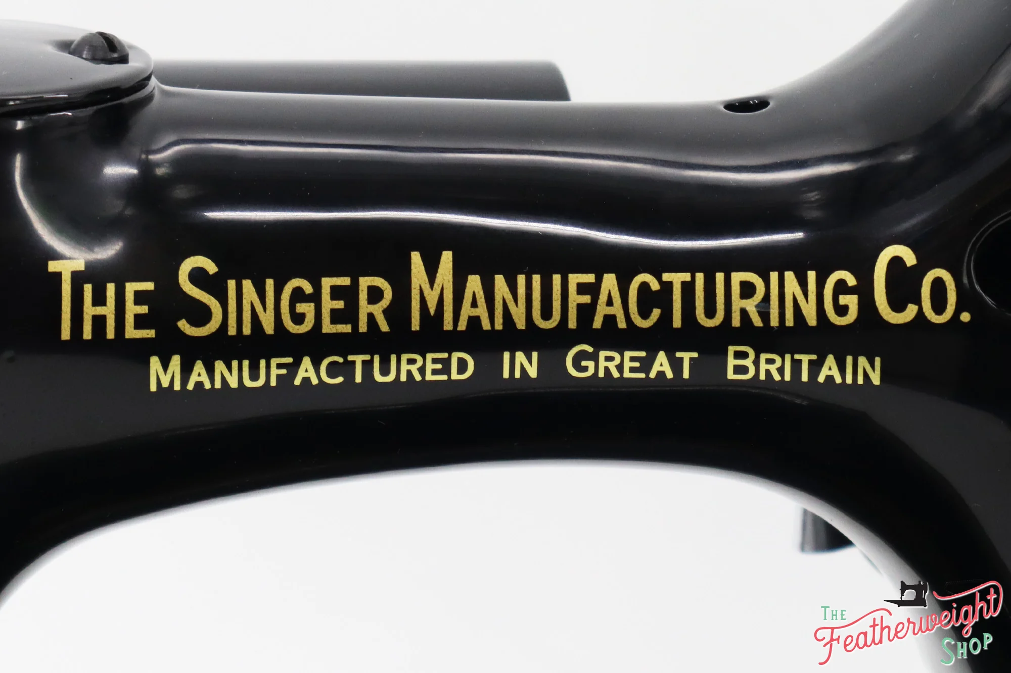 Singer Featherweight 221K Sewing Machine EF564***, RARE Great Britain Decal - Fully Restored in Gloss Black - Image 5