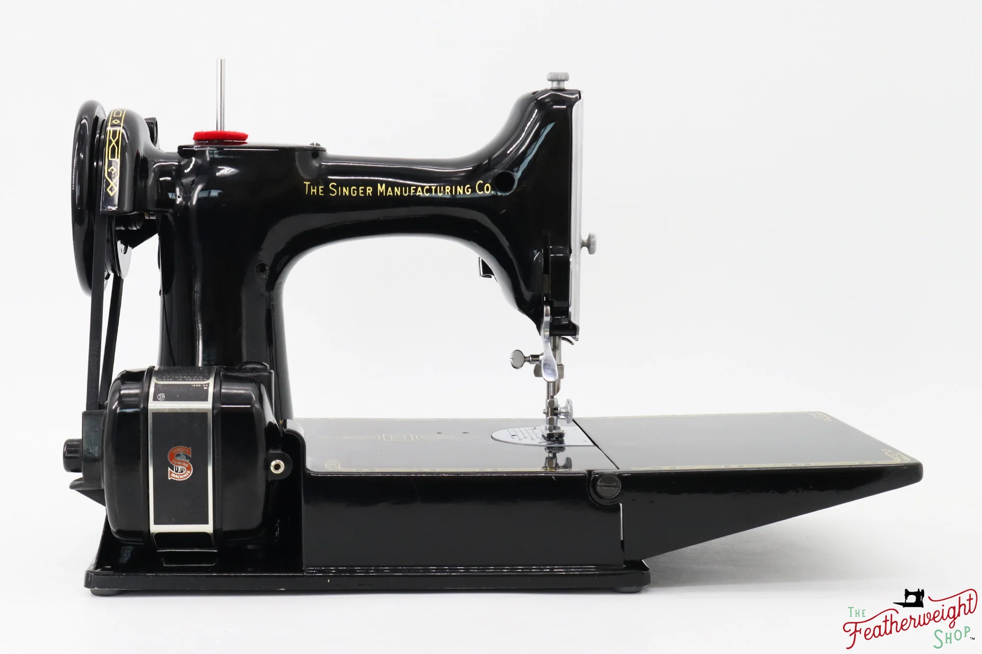 Singer Featherweight 221K Sewing Machine, RED "S" - ES651*** - Image 6