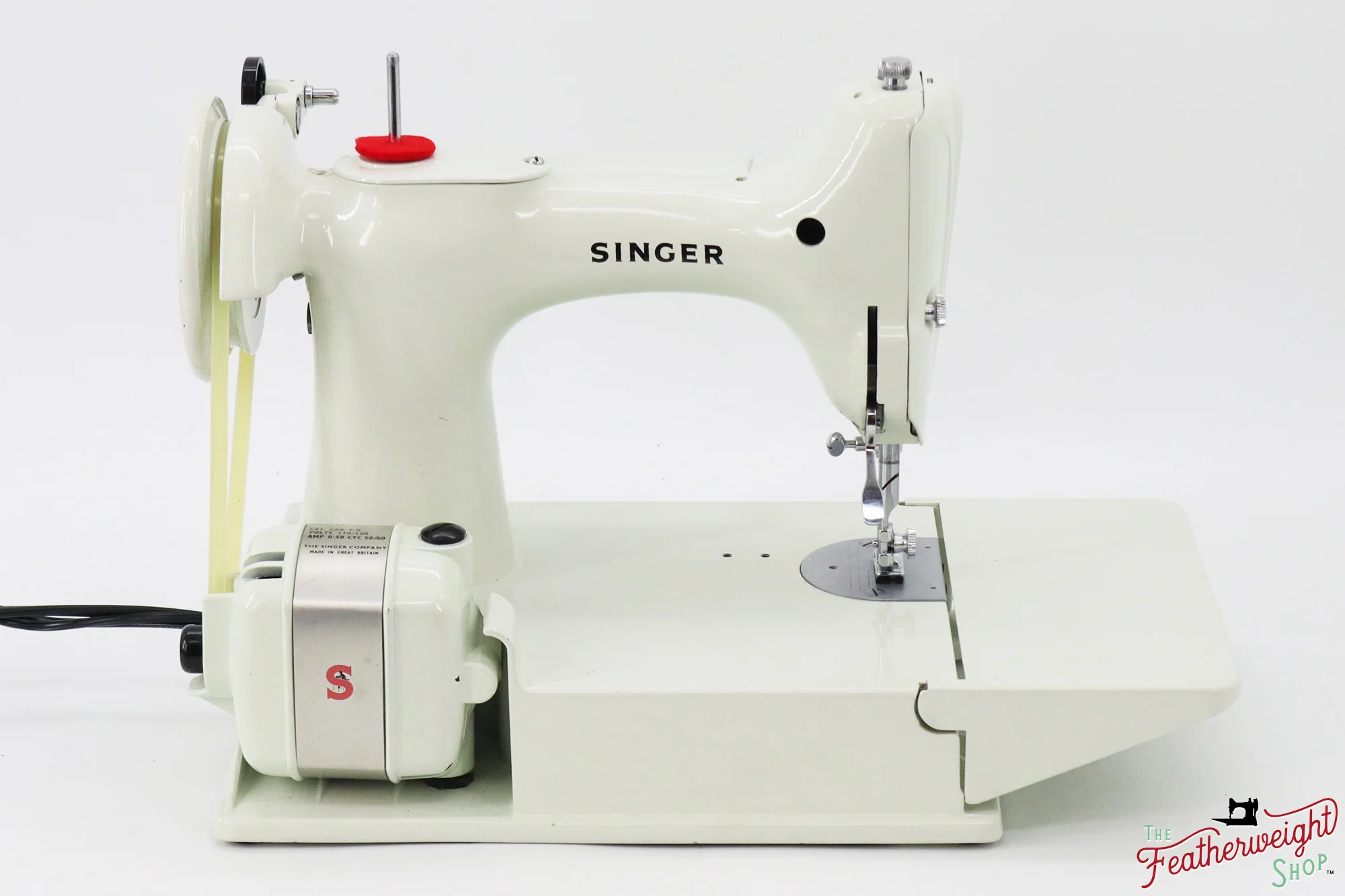 Singer Featherweight 221K Sewing Machine, WHITE FA2261** - RARE Case! - Image 6