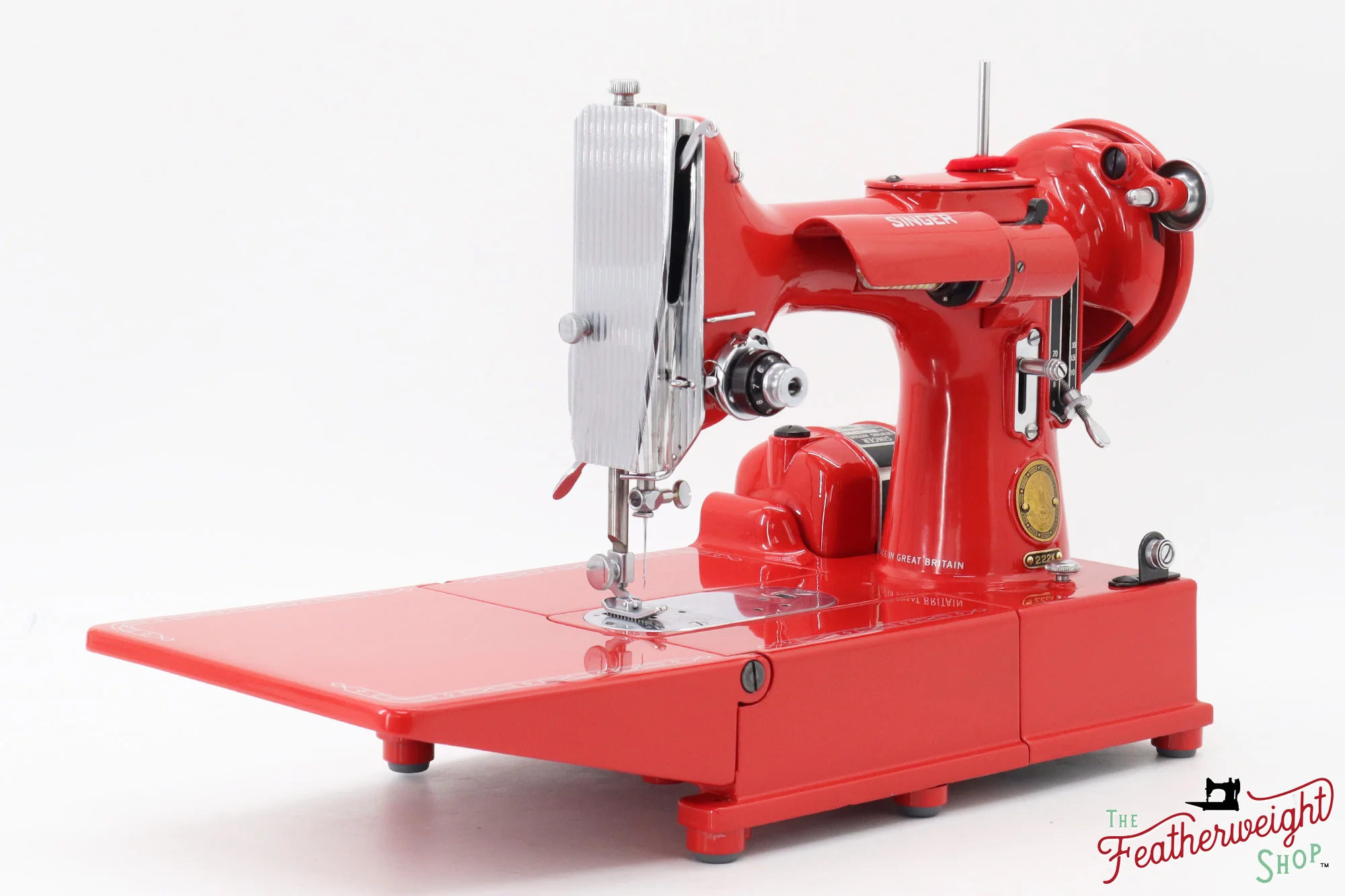 Singer Featherweight 222K EJ225***, 1953 - Fully Restored in Happy Red - 656th 222 Produced! - Image 5