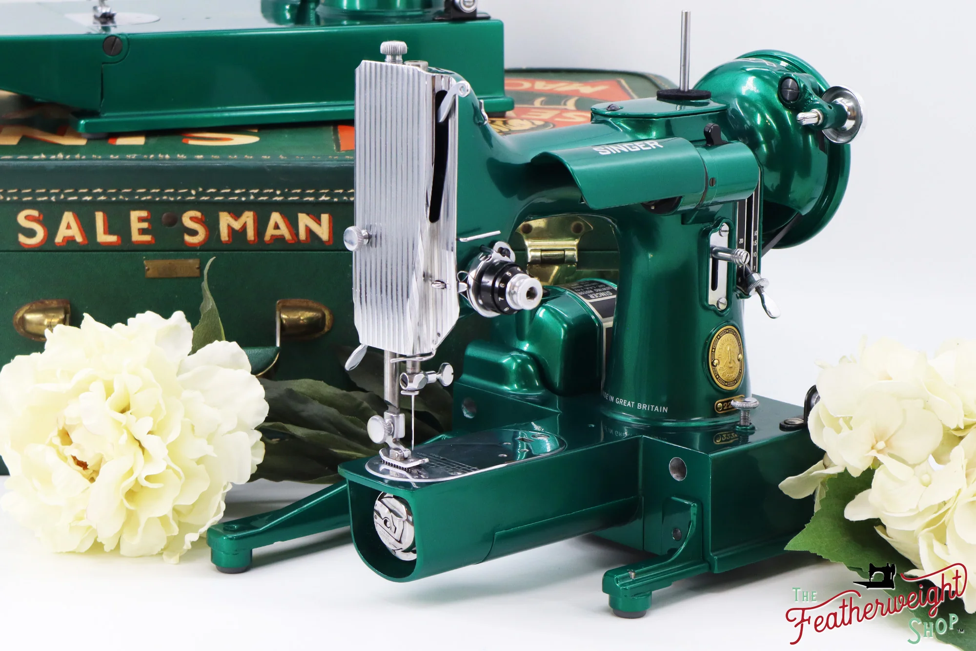 Singer Featherweight 222K - EJ911*** - Fully Restored in Emerald Green - Image 3