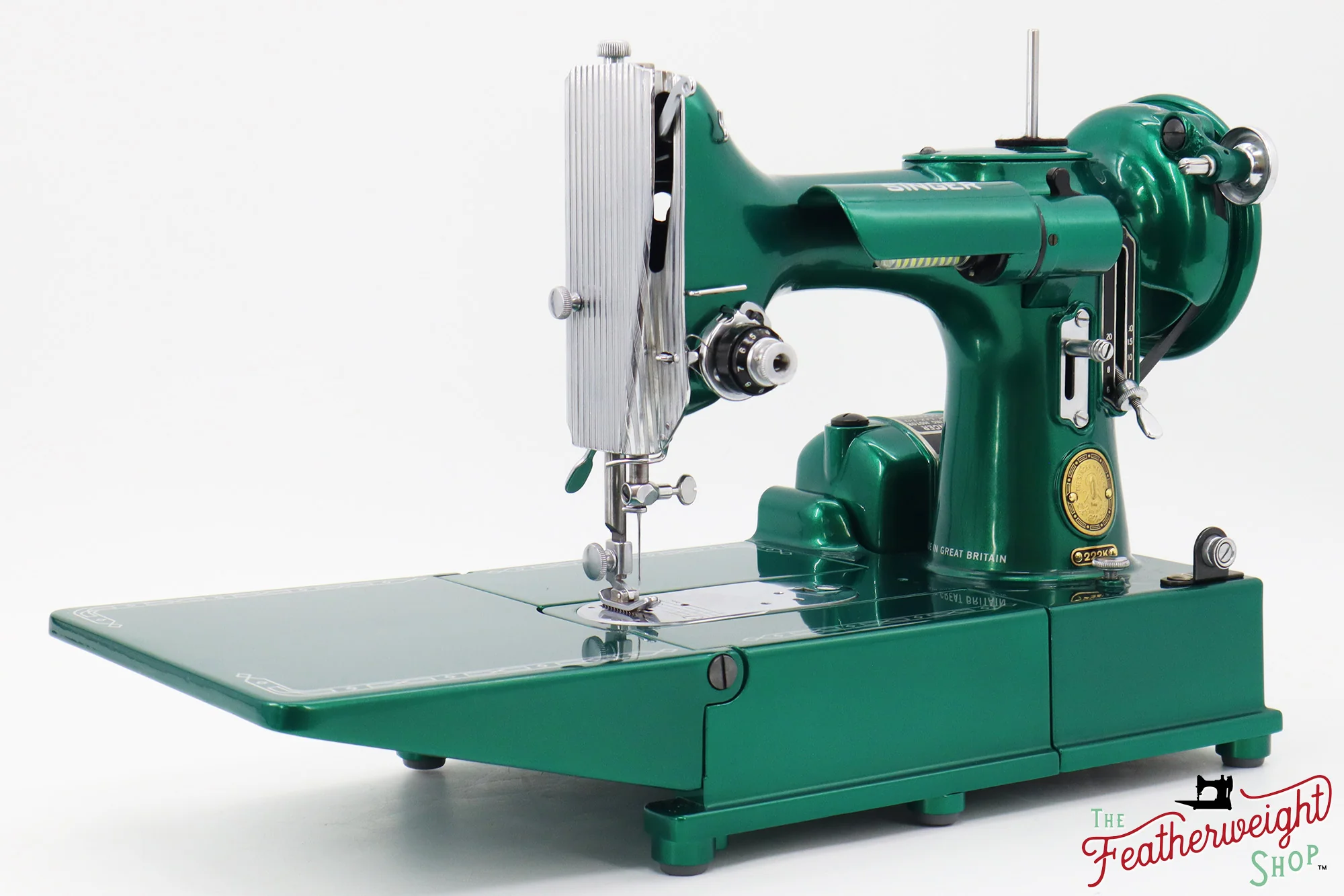 Singer Featherweight 222K - EJ911*** - Fully Restored in Emerald Green - Image 7