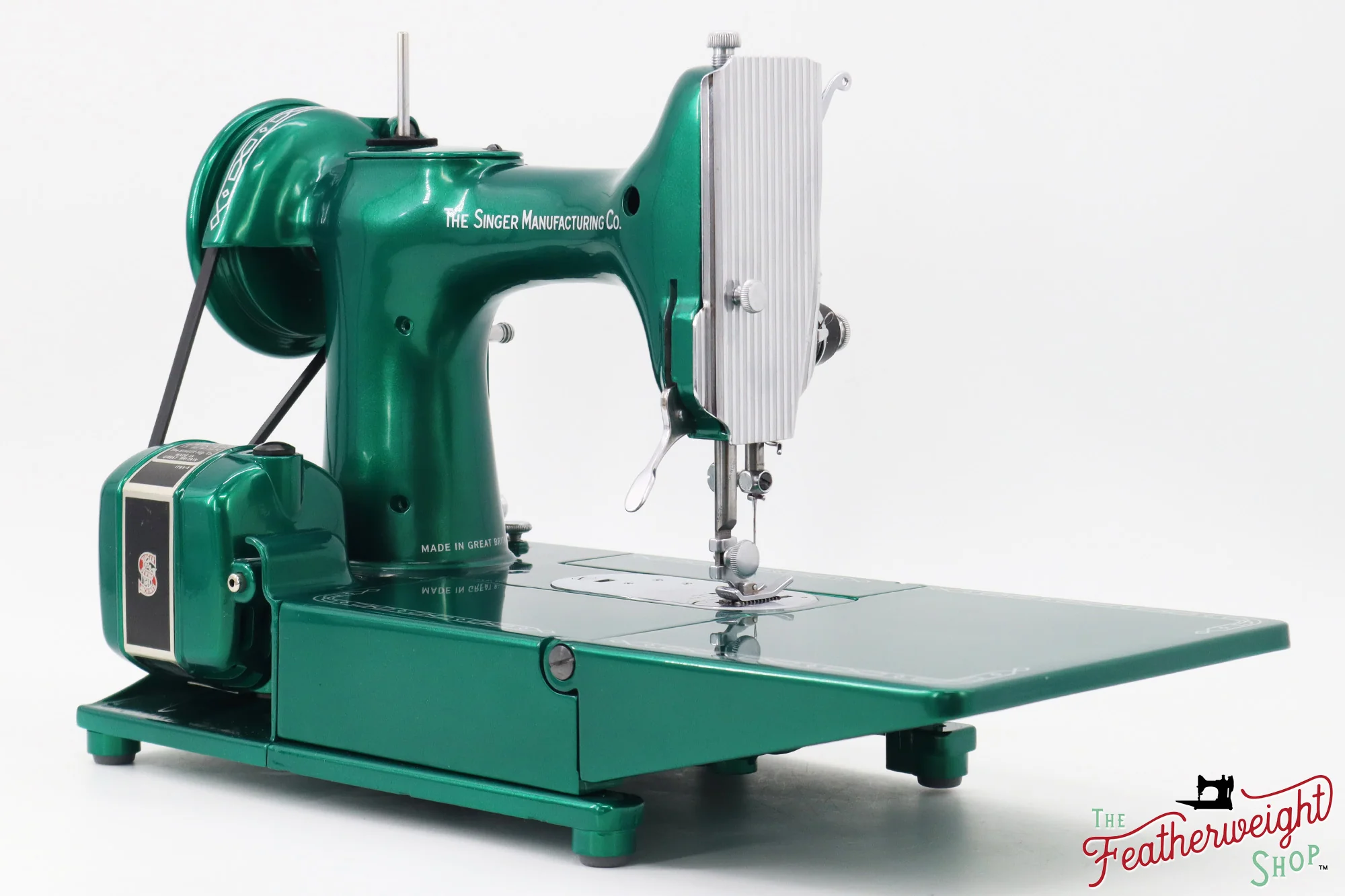 Singer Featherweight 222K - EJ911*** - Fully Restored in Emerald Green - Image 9