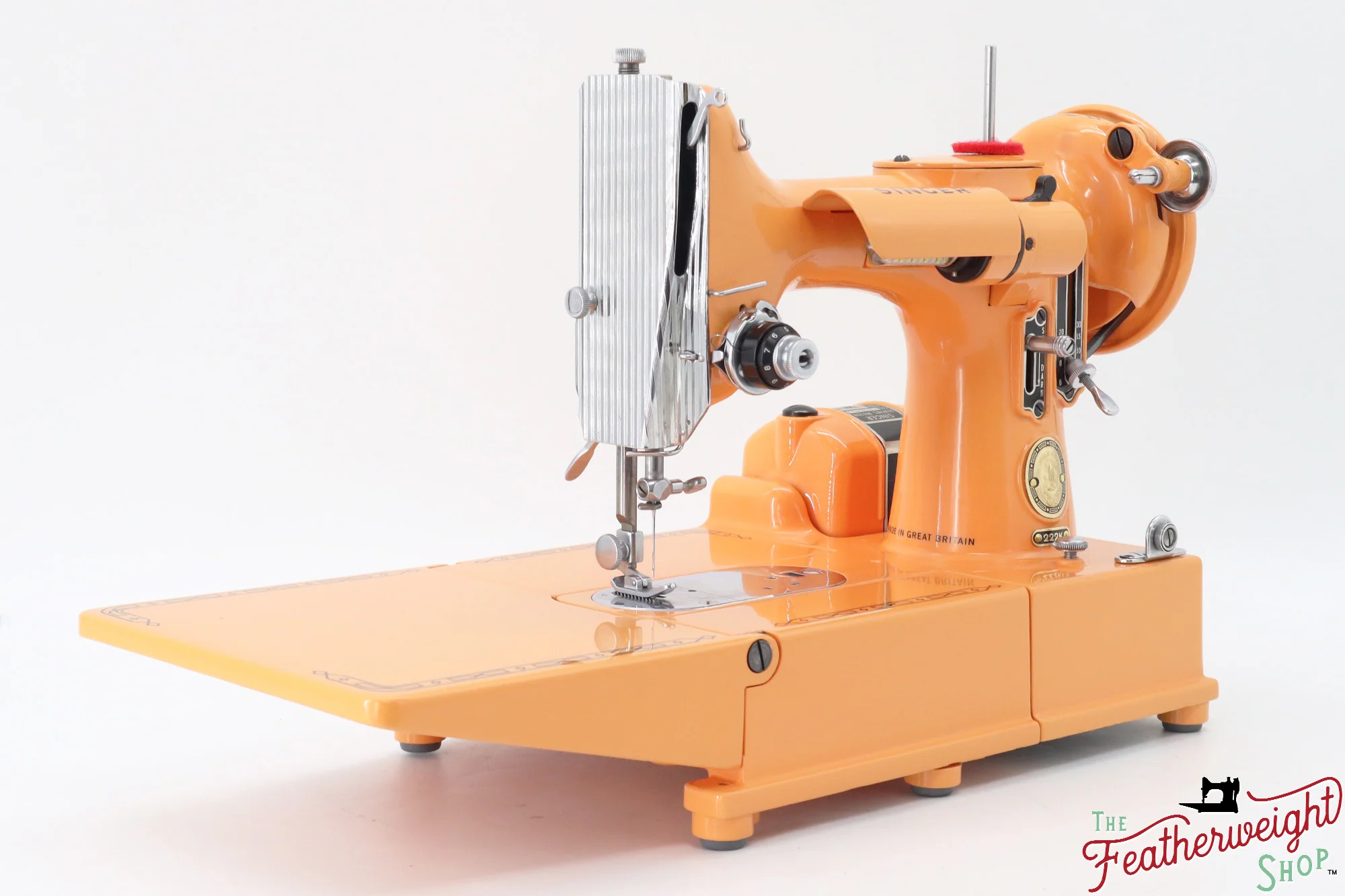 Singer Featherweight 222K EK3260** - Fully Restored in Happy Papaya - Image 6