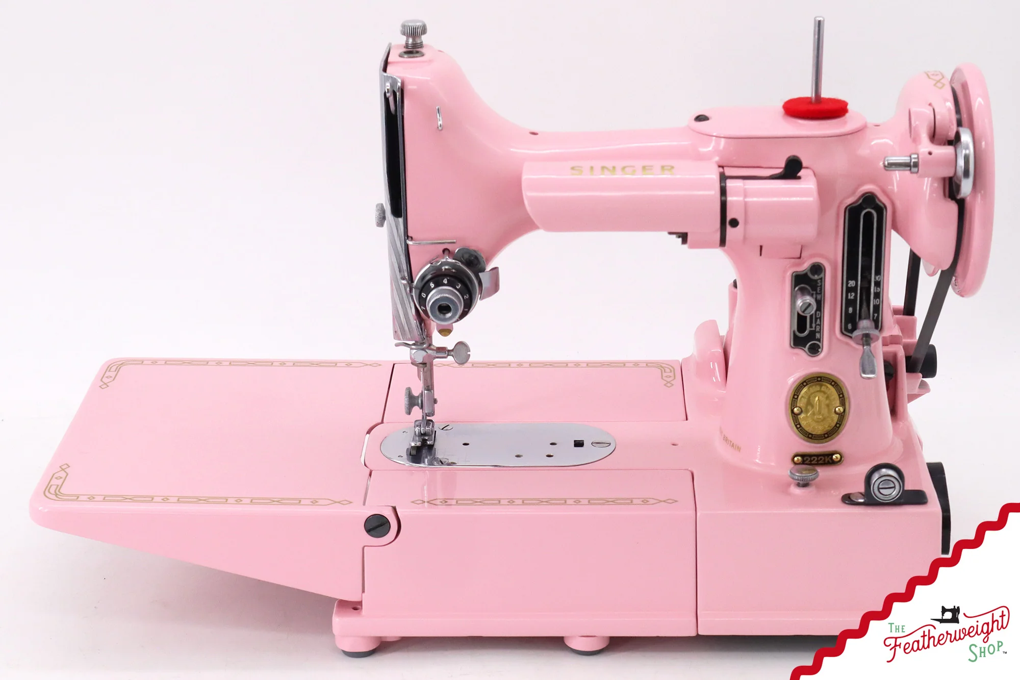 Singer Featherweight 222K - EK63642* - Fully Restored in Pink Frosting - Image 4