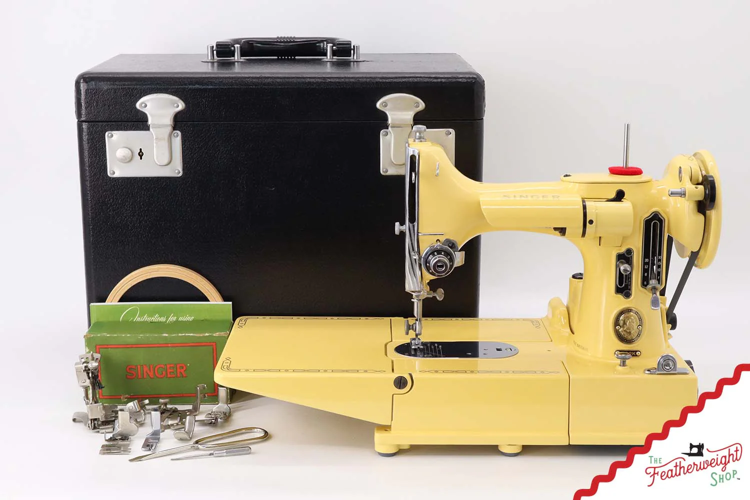Singer Featherweight 222K - EM6041** - Fully Restored in Happy Yellow - Image 3