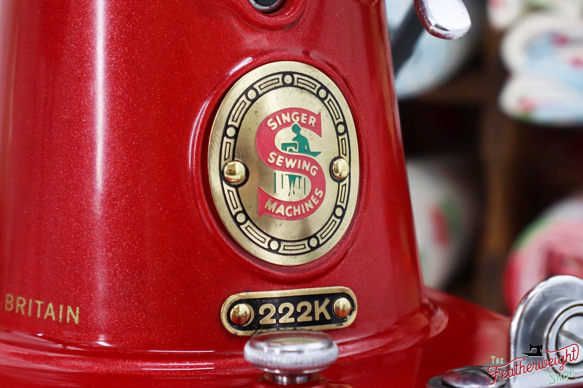 Singer Featherweight 222K Red 'S' - ES1660** - Fully Restored in Candy Apple Red - Image 3