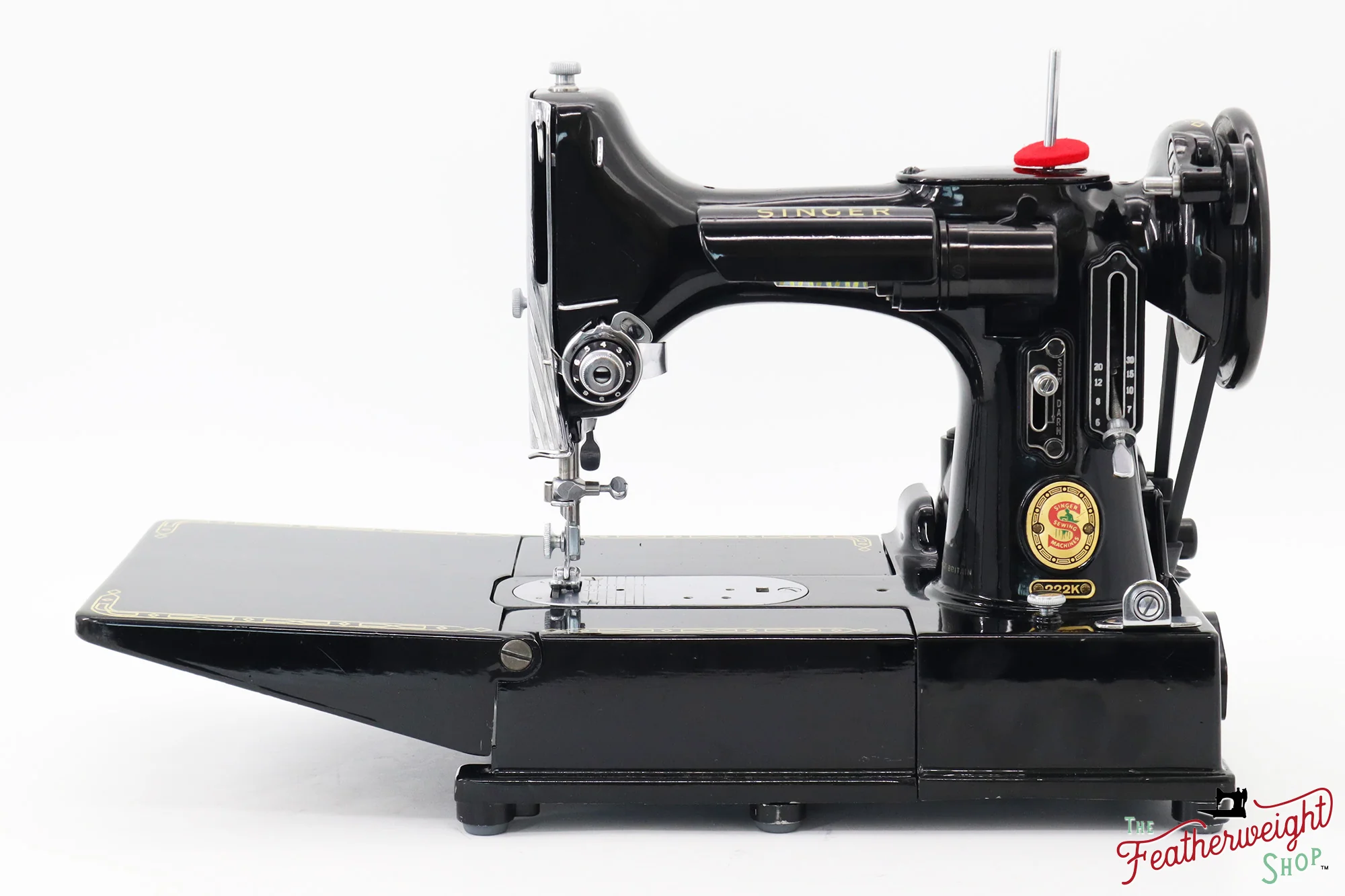 Singer Featherweight 222K Red 'S' - ES1672** - 1960, Original Purchase Receipt! - Image 6