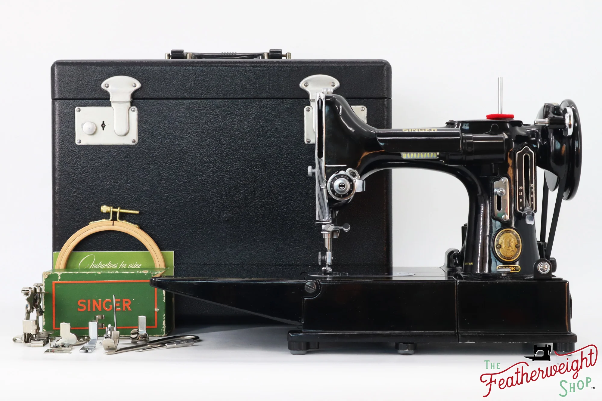 Singer Featherweight 222K Sewing Machine - EJ61707*, 1954 - Image 3