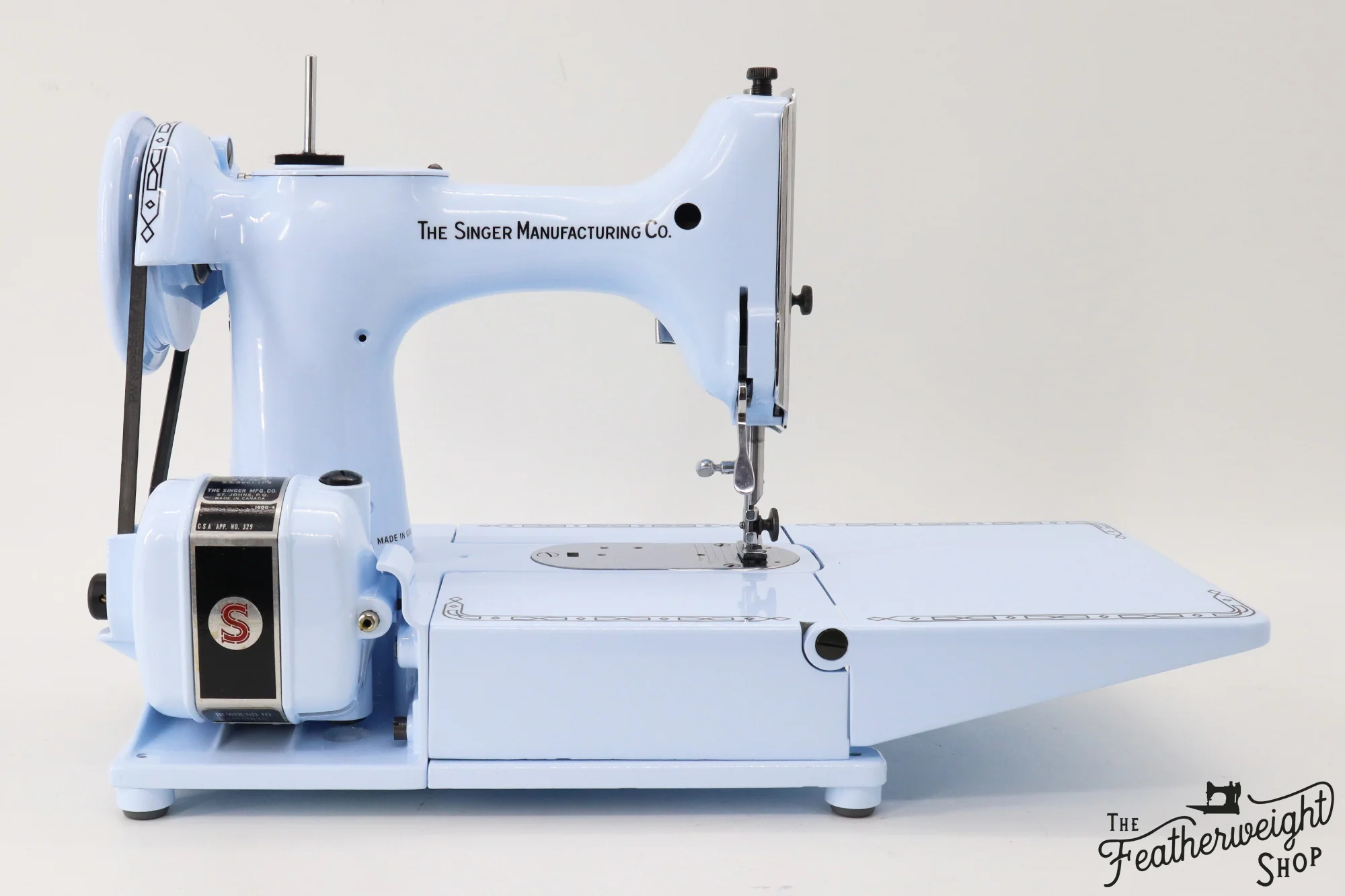 Singer Featherweight 222K Sewing Machine EK328*** - Fully Restored in 'Cinderella Blue' - Image 9