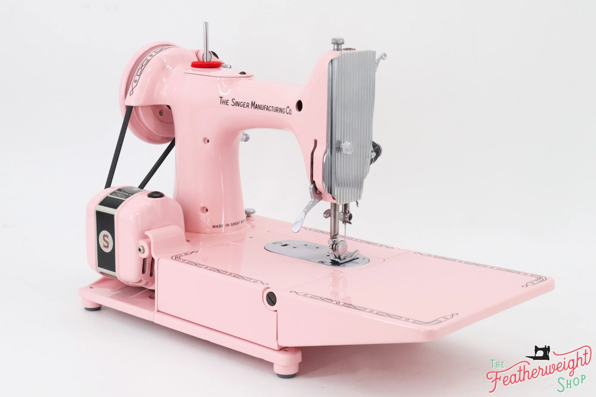 Singer Featherweight 222K Sewing Machine EM6039** - Fully Restored in Poodle Skirt Pink - Image 6