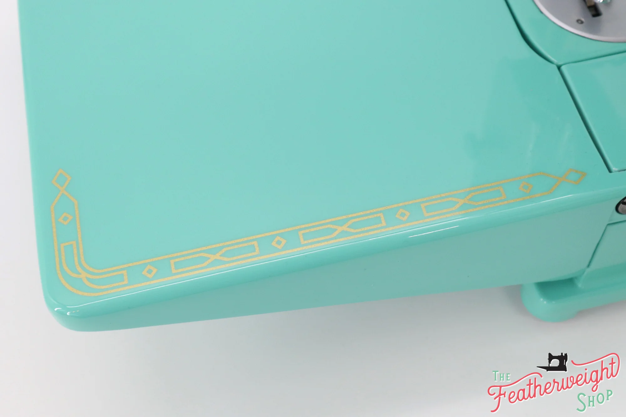 Singer Featherweight 222K Sewing Machine ES523*** - Fully Restored in Caribbean Sea Green - Image 12