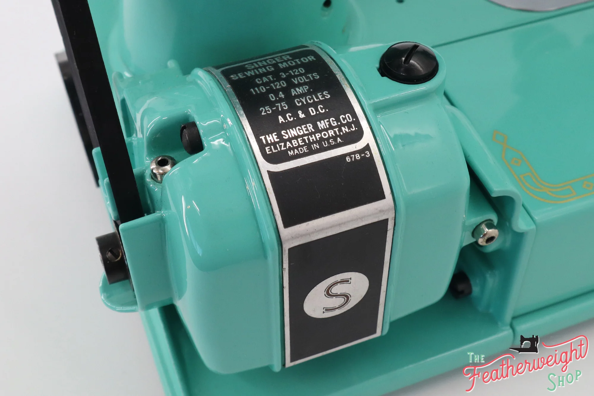 Singer Featherweight 222K Sewing Machine ES523*** - Fully Restored in Caribbean Sea Green - Image 21