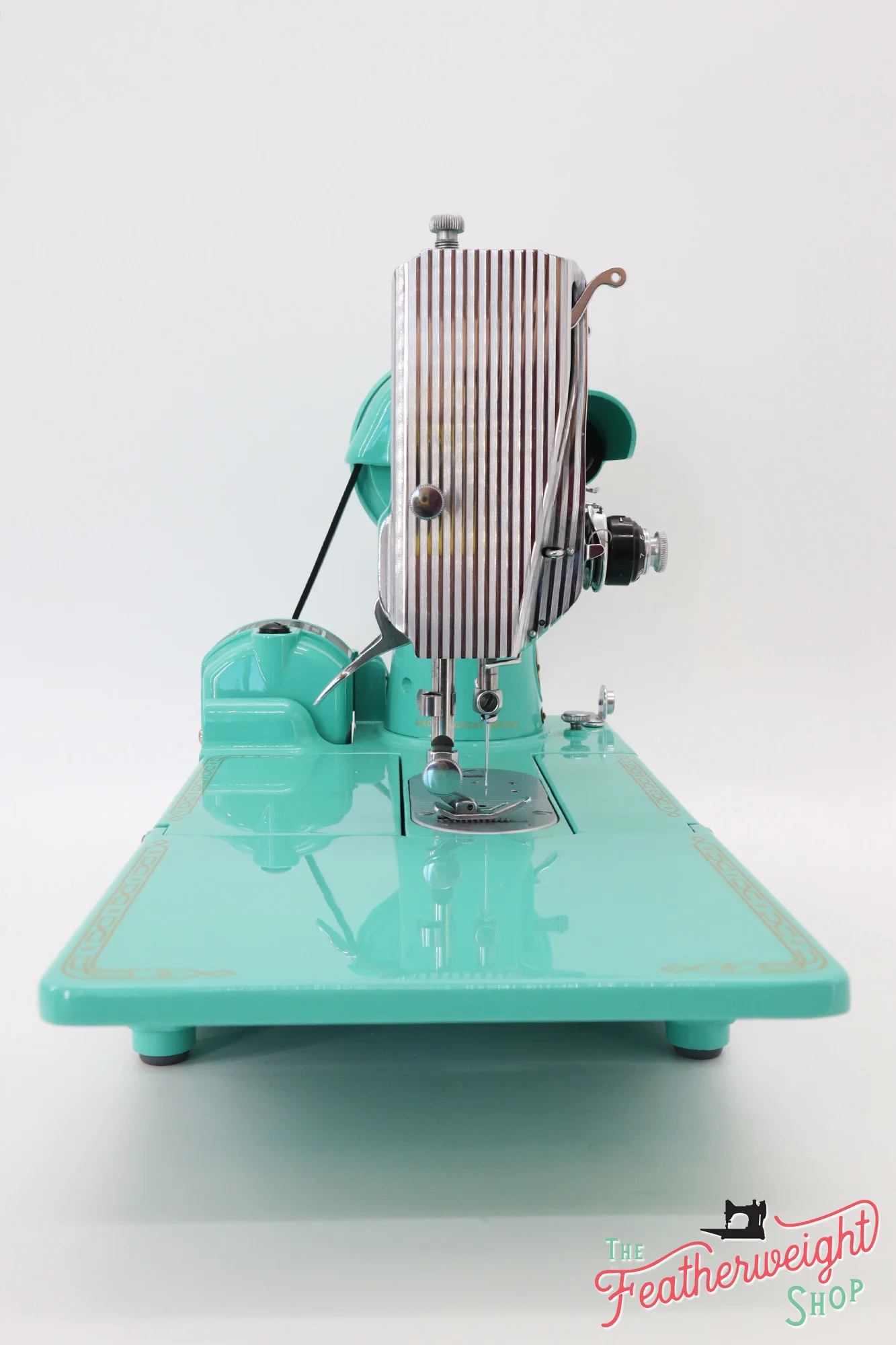 Singer Featherweight 222K Sewing Machine ES523*** - Fully Restored in Caribbean Sea Green - Image 8