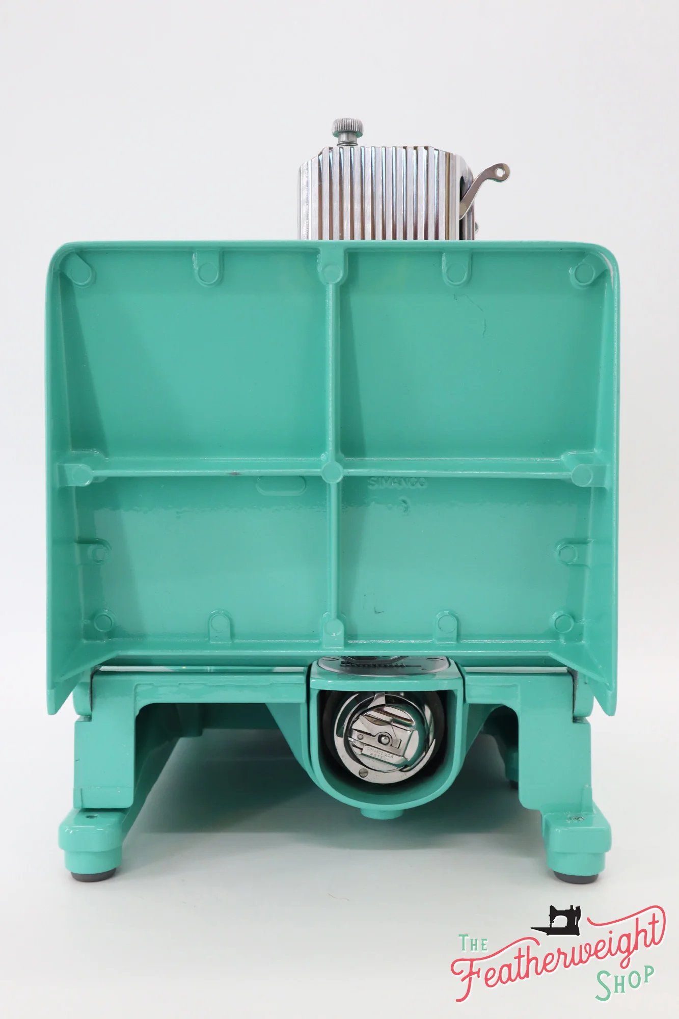 Singer Featherweight 222K Sewing Machine ES523*** - Fully Restored in Caribbean Sea Green - Image 9