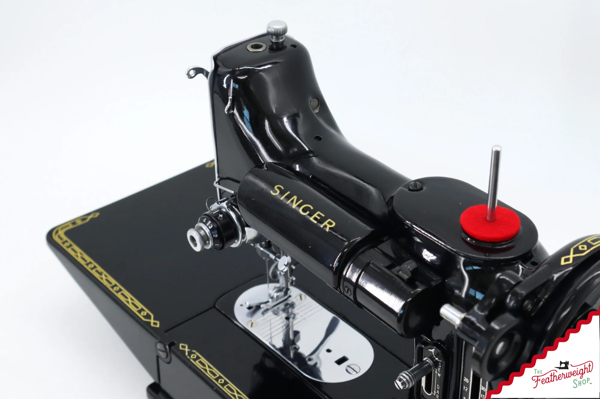Singer Featherweight 222K Sewing Machine, Red 'S' - EP76001* - 1959 - Image 15