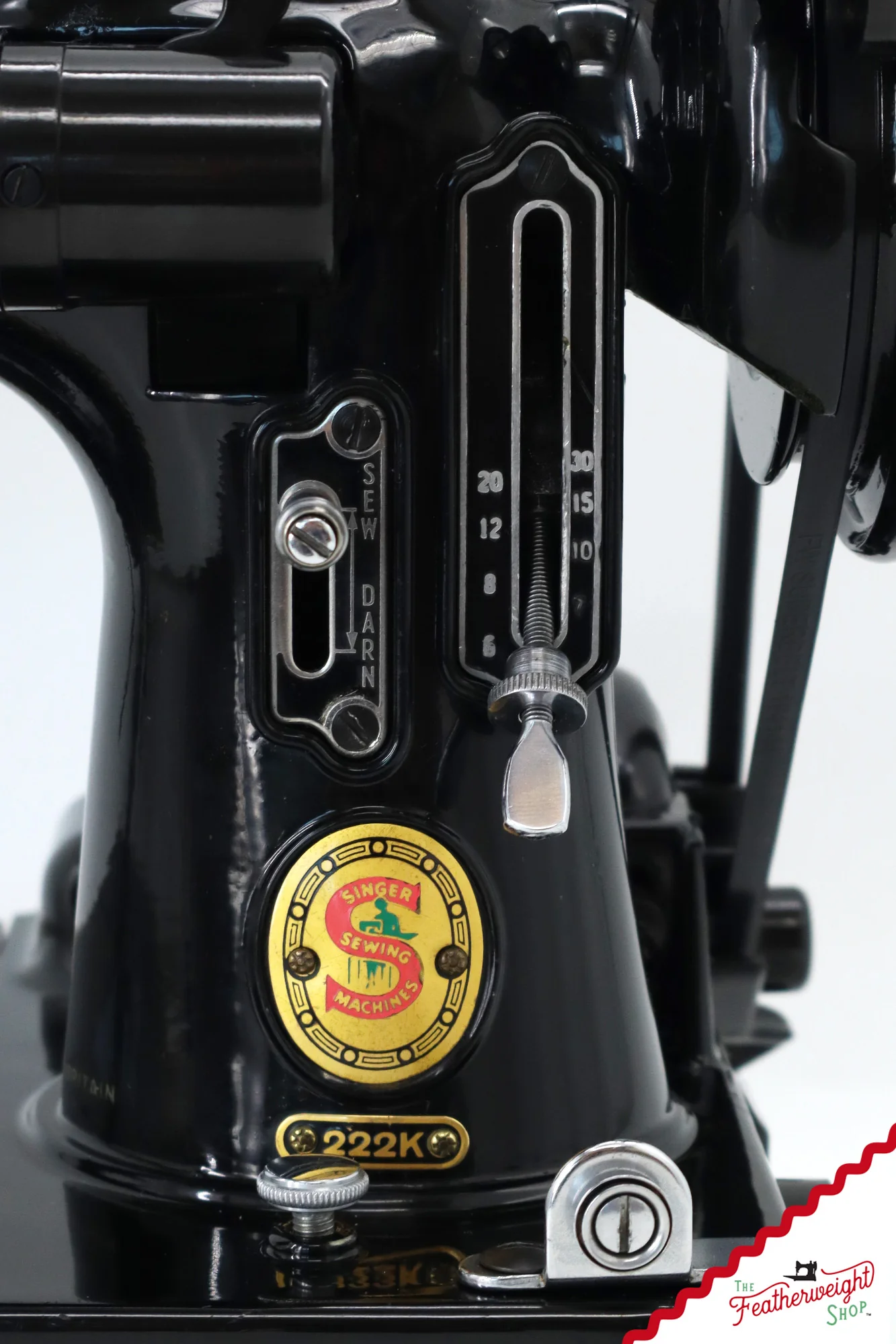 Singer Featherweight 222K Sewing Machine, Red 'S' - EP76001* - 1959 - Image 16
