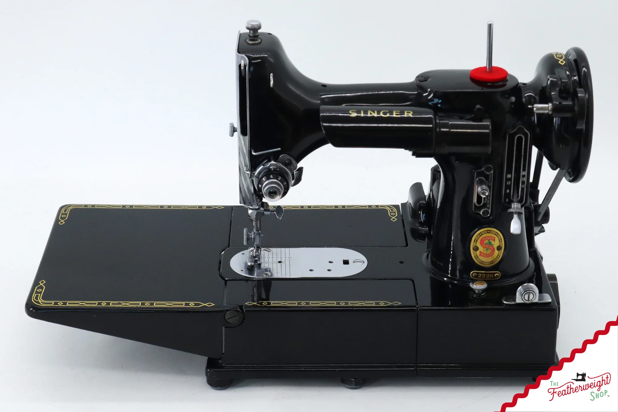 Singer Featherweight 222K Sewing Machine, Red 'S' - EP76001* - 1959 - Image 3