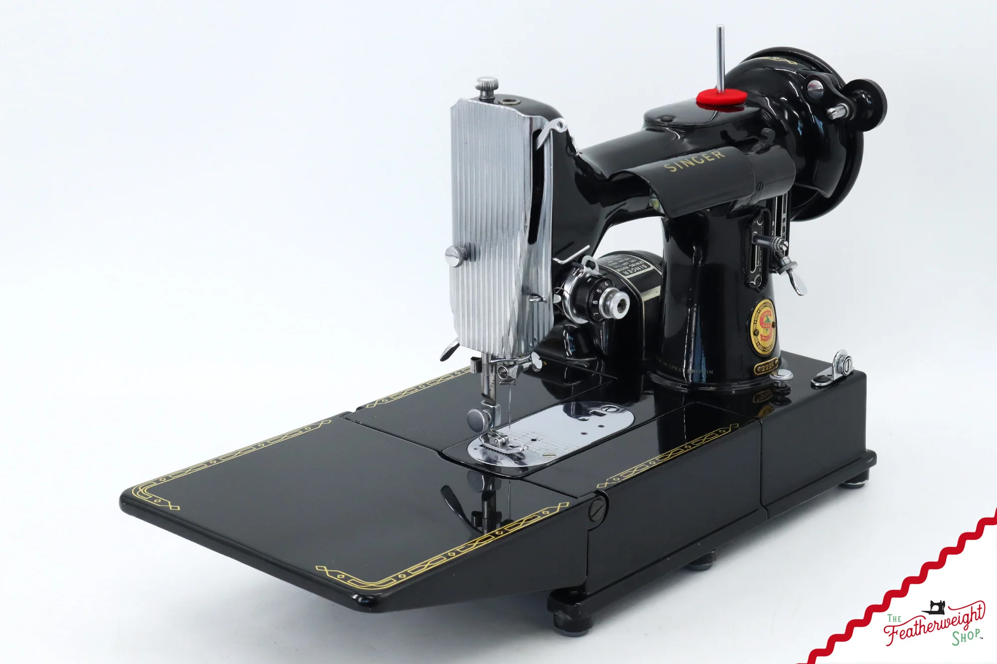 Singer Featherweight 222K Sewing Machine, Red 'S' - EP76001* - 1959 - Image 5