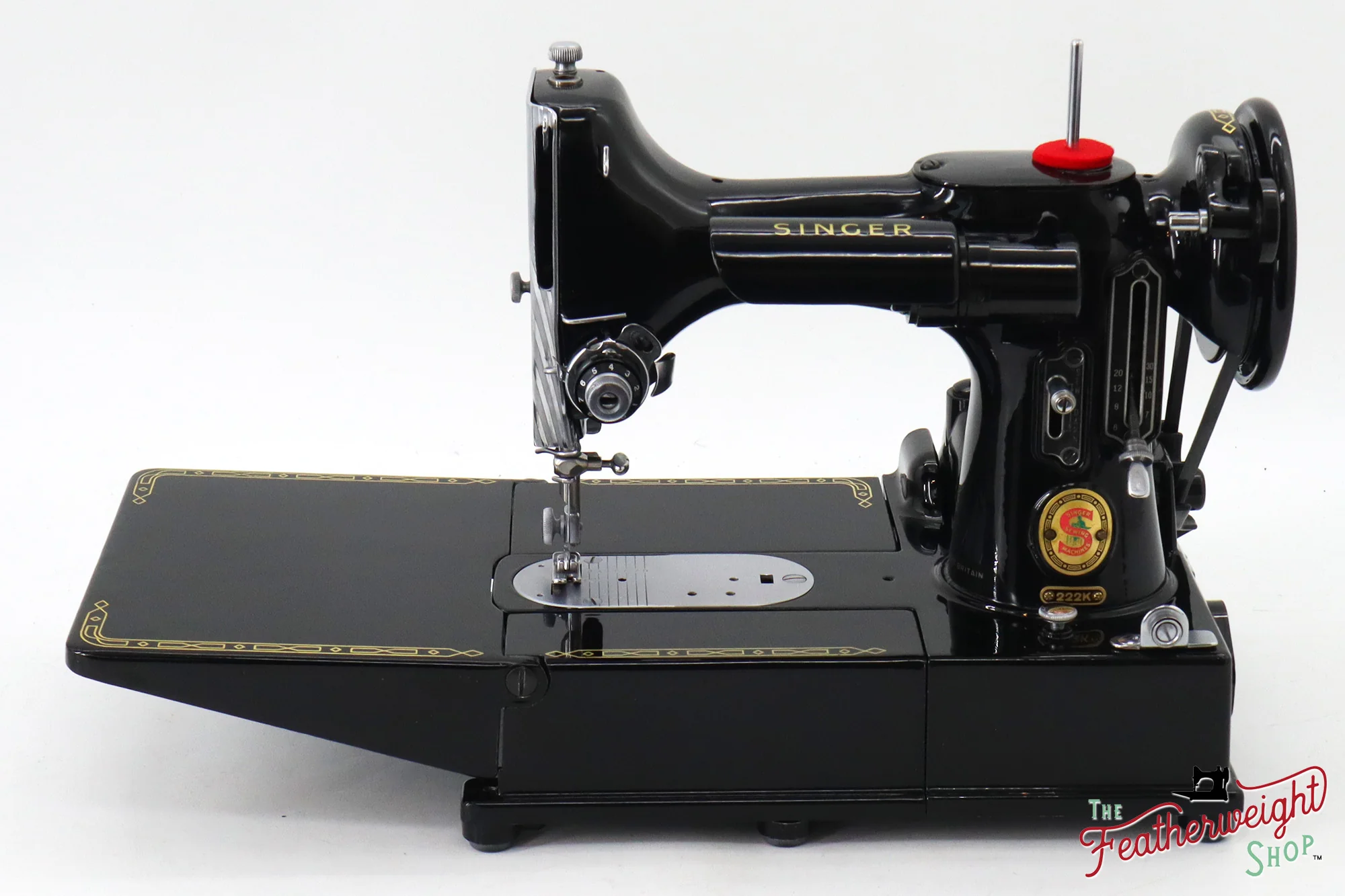 Singer Featherweight 222K Sewing Machine, Red 'S' - ES524*** - 1961 - Image 3