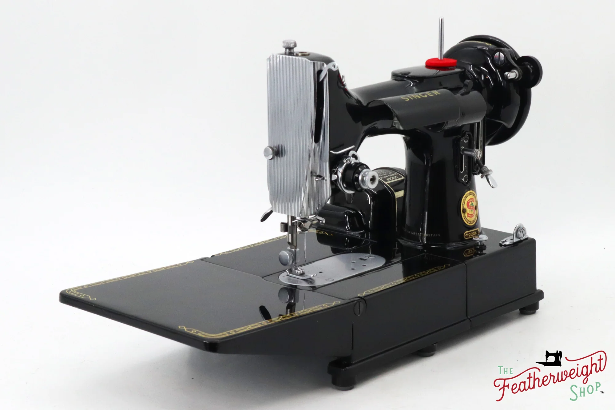 Singer Featherweight 222K Sewing Machine, Red 'S' - ES524*** - 1961 - Image 4