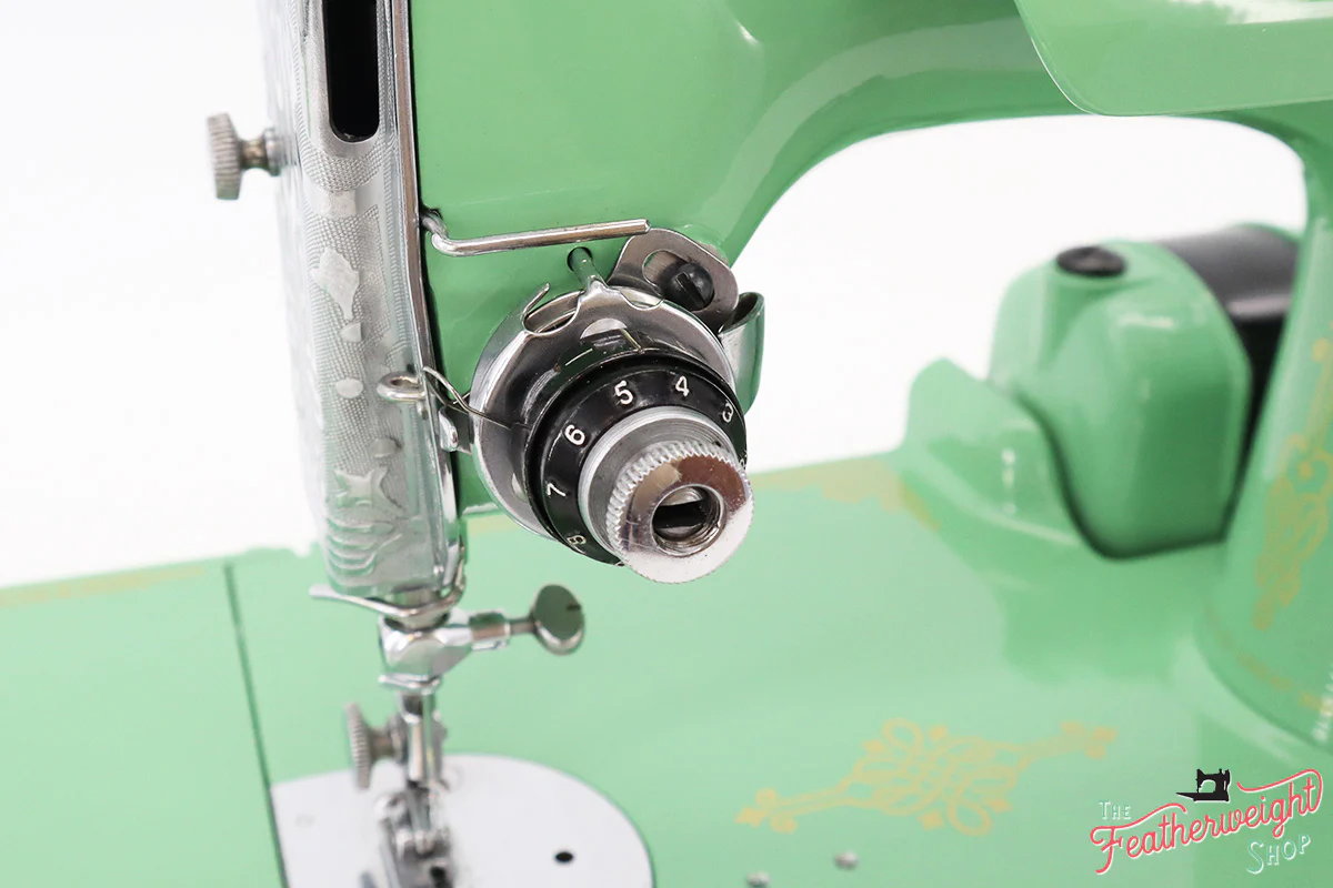 Singer Featherweight Swedish 221K Centennial EG966*** - Fully Restored in Jadeite Milky Green - Image 19