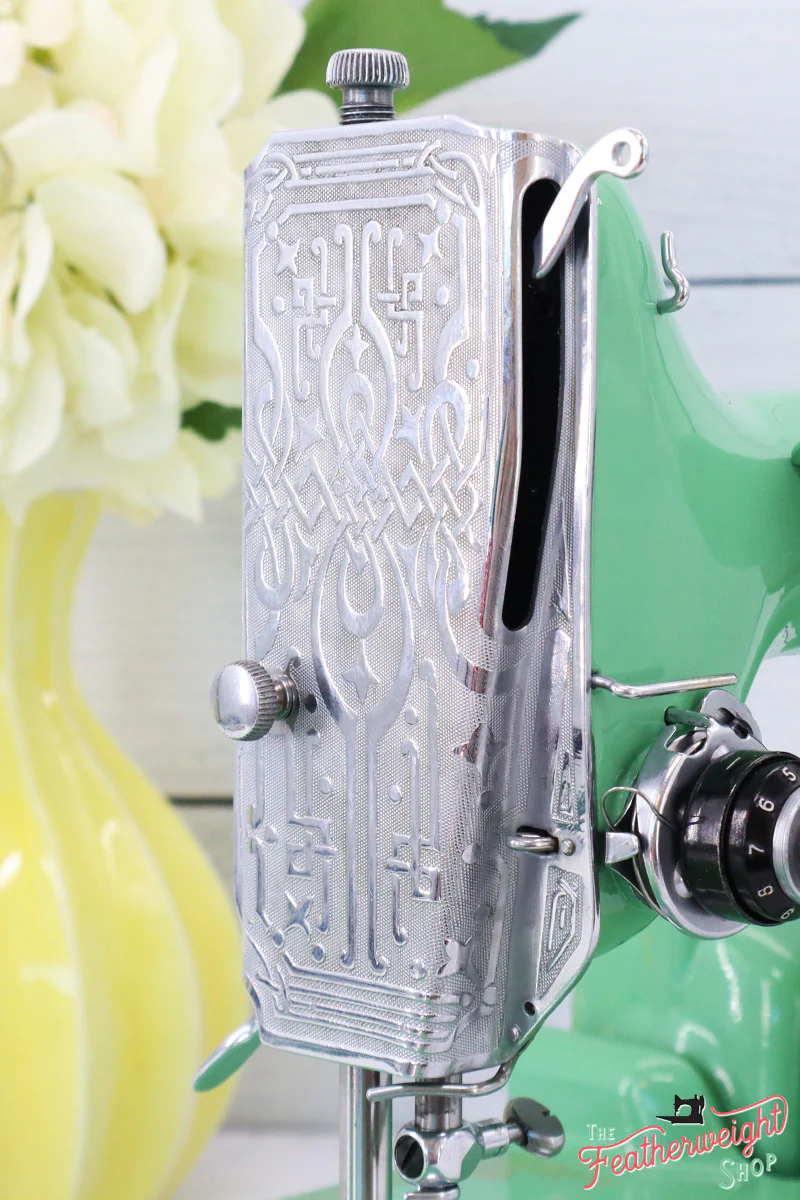 Singer Featherweight Swedish 221K Centennial EG966*** - Fully Restored in Jadeite Milky Green - Image 21