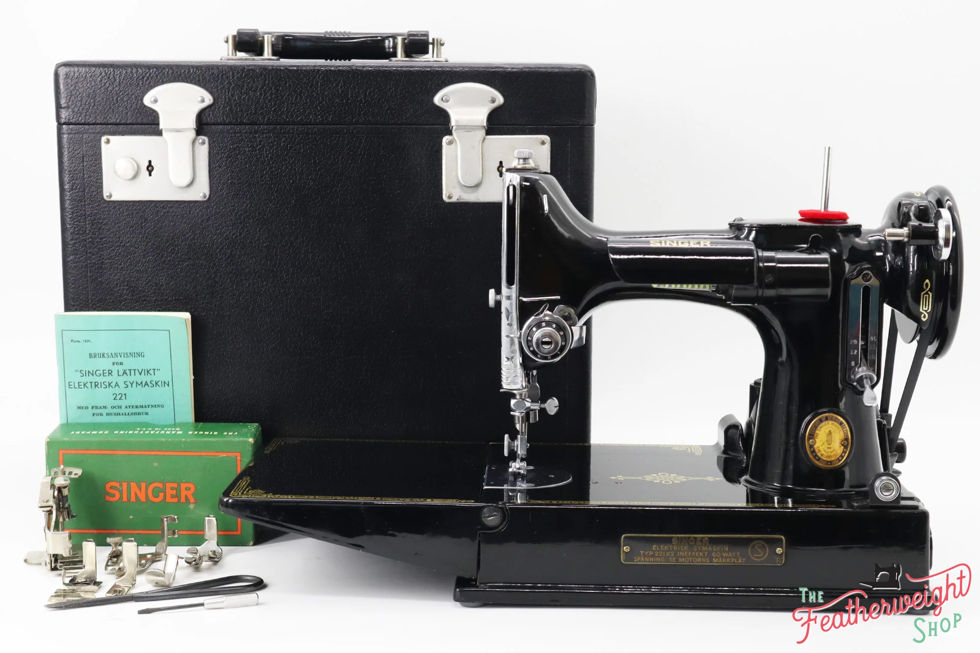 Singer Featherweight Swedish 221K Sewing Machine, Centennial, EH008*** - Image 2
