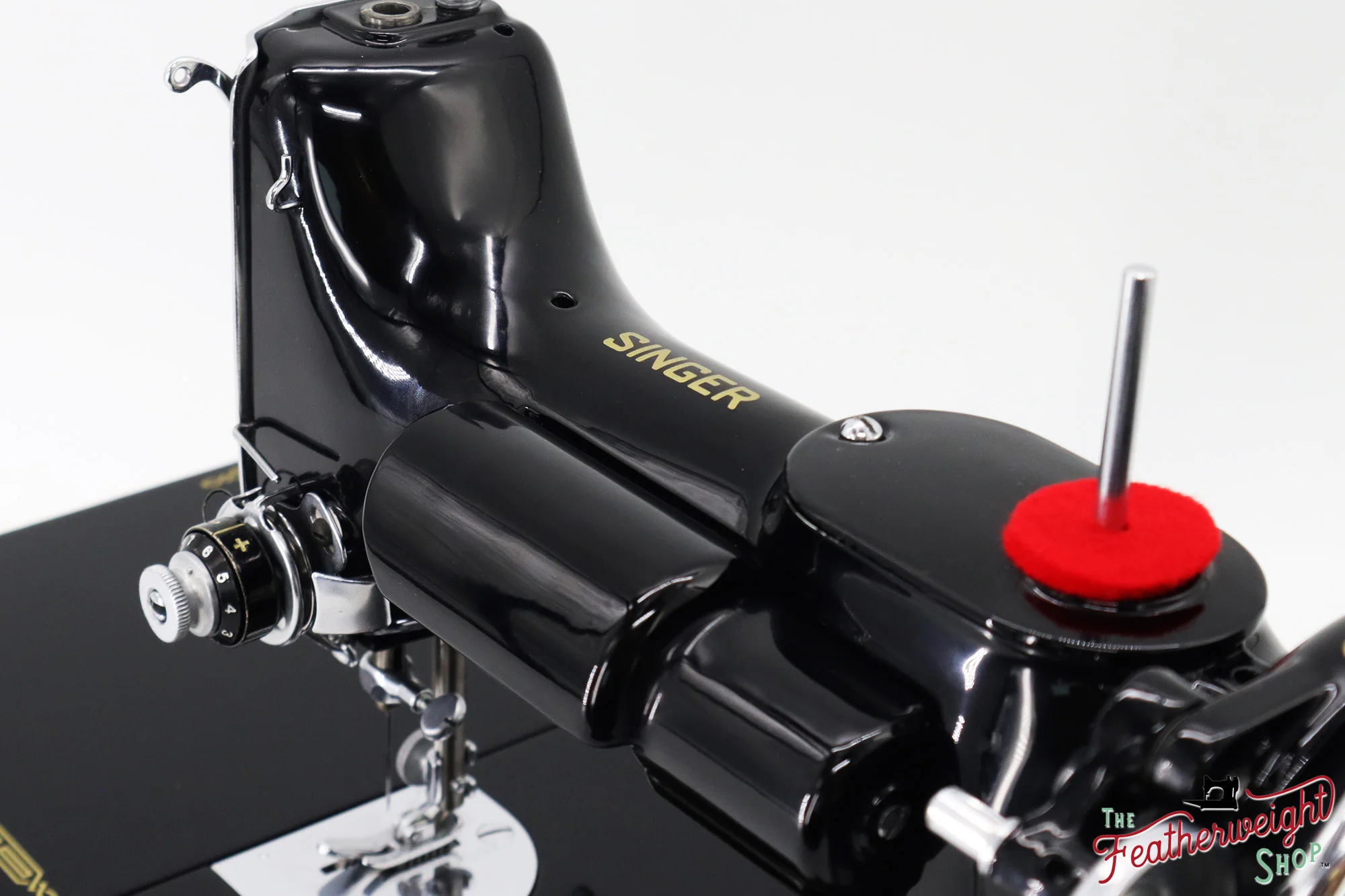 Singer Featherweight Top Decal 221 Fully Restored in Gloss Black, AF3852** - SCARCE - Image 17