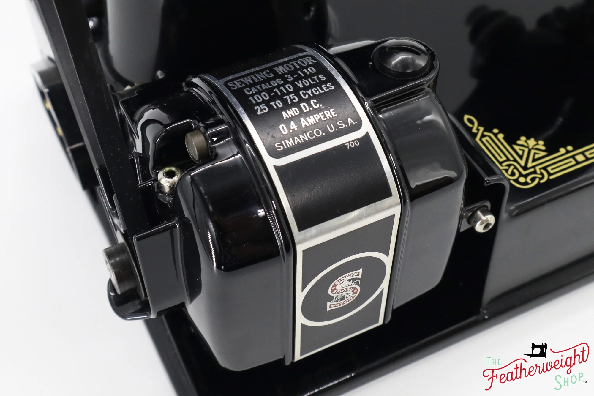 Singer Featherweight Top Decal 221 Fully Restored in Gloss Black, AF3852** - SCARCE - Image 20