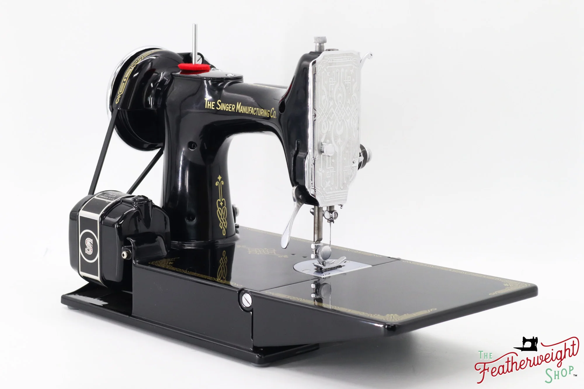 Singer Featherweight Top Decal 221 Fully Restored in Gloss Black, AF3852** - SCARCE - Image 7