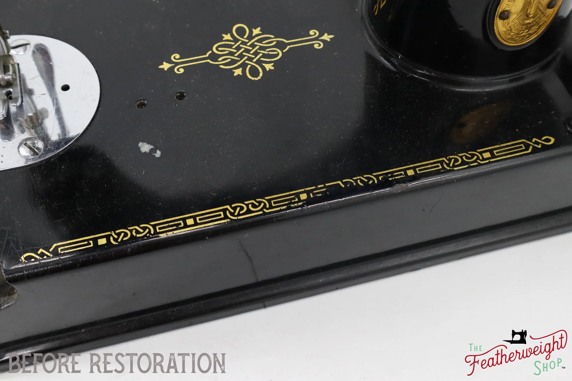 Singer Featherweight Top Decal 221 Fully Restored in Gloss Black, AF3852** - SCARCE - Image 9