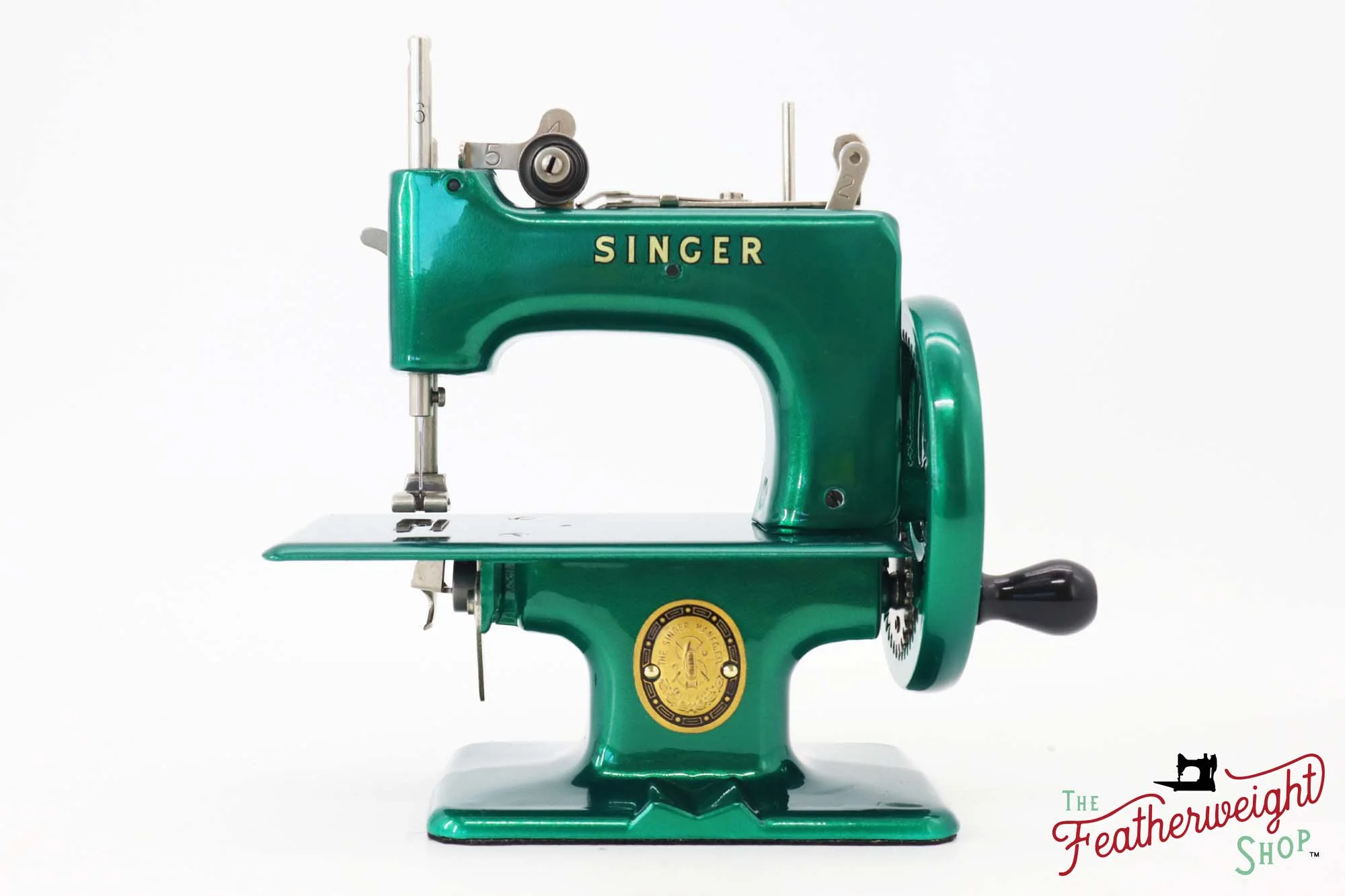 Singer Sewhandy Model 20 - Fully Restored in 'Emerald Green' - Complete Set - Image 2