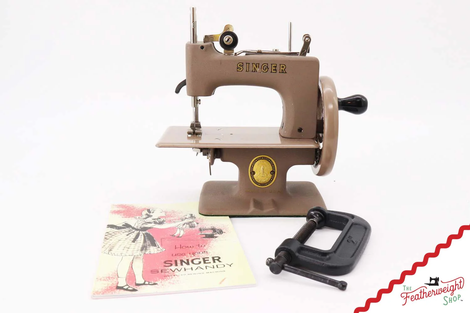 Singer Sewhandy Model 20, Warm Taupe - Made in U.S.A. Decal - Holiday Faire 2025 - Image 2