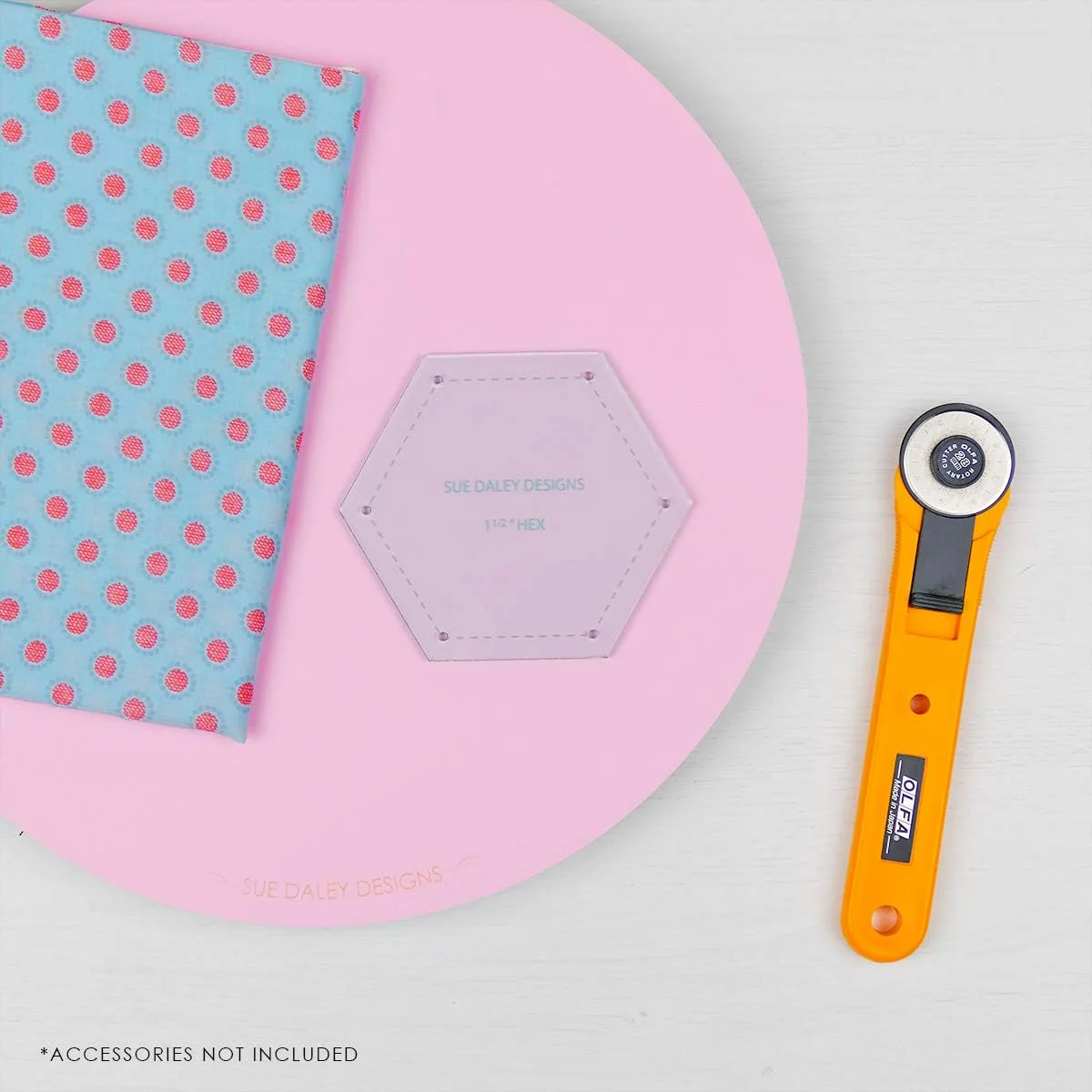 Sue Daley 1 1/2" Hexagon Template For English Paper Piecing - Image 6