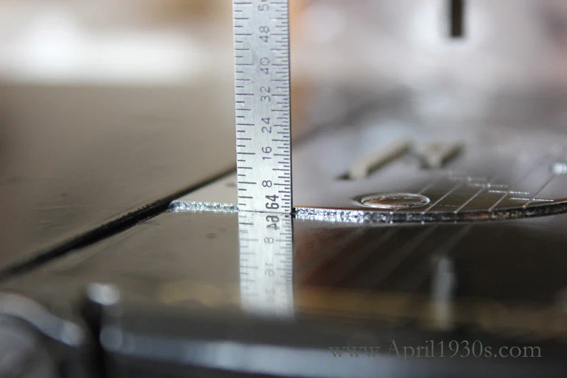 Throat / Needle Plate, Graduated (Textured Chrome) - Singer Featherweight Model 221 - Image 6