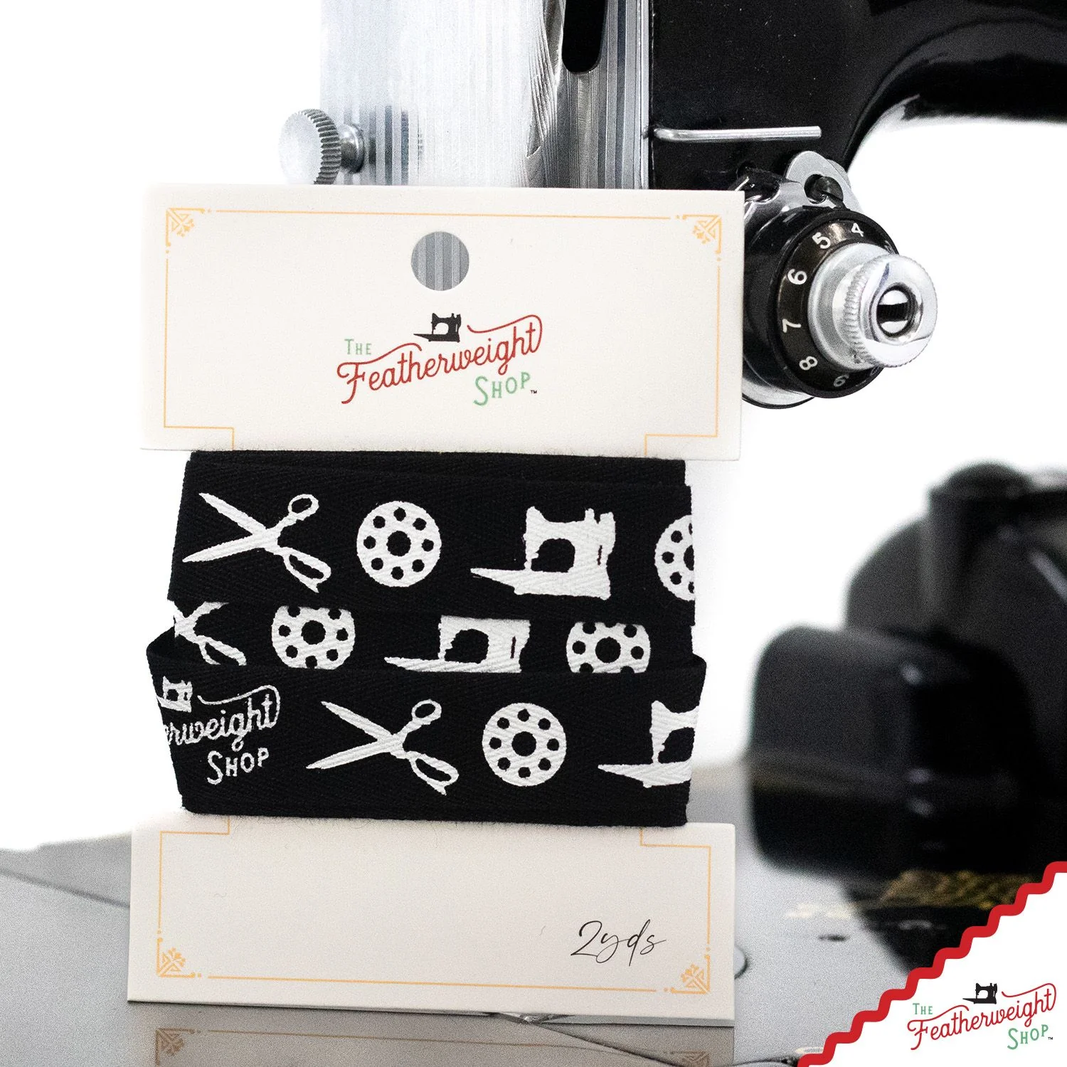 Twill Tape, BLACK, Featherweight Shop Ribbon - 2 YARDS - Image 3